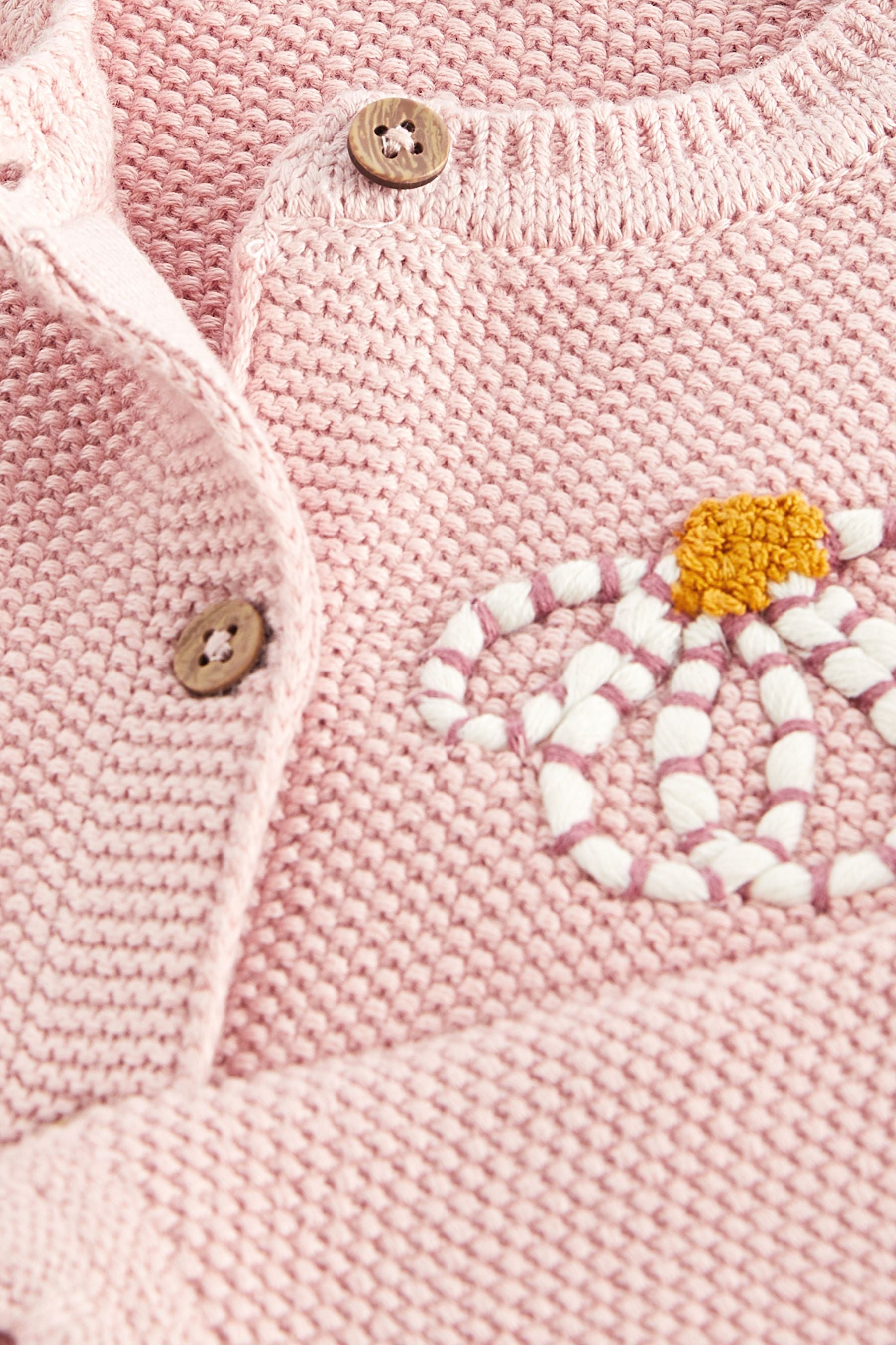 Pink Flower Embroidered Cardigan (3mths-7yrs)