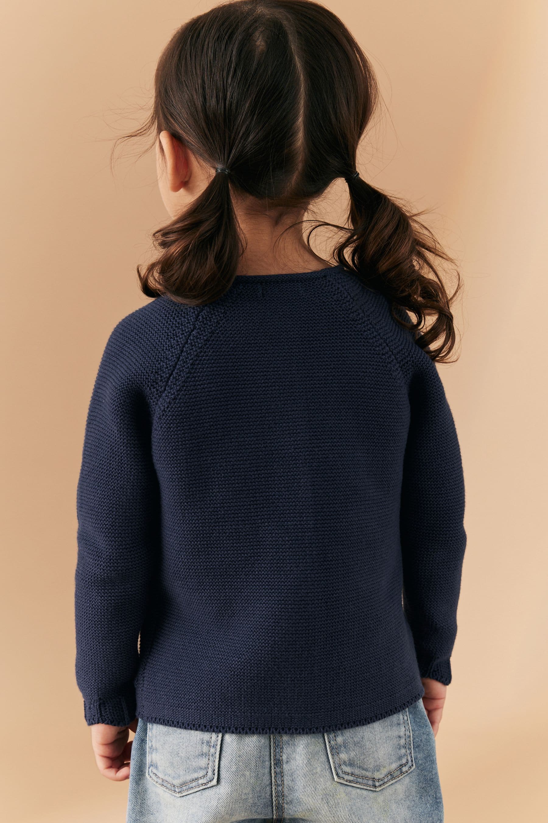 Navy Crochet Flower Cardigan (3mths-7yrs)