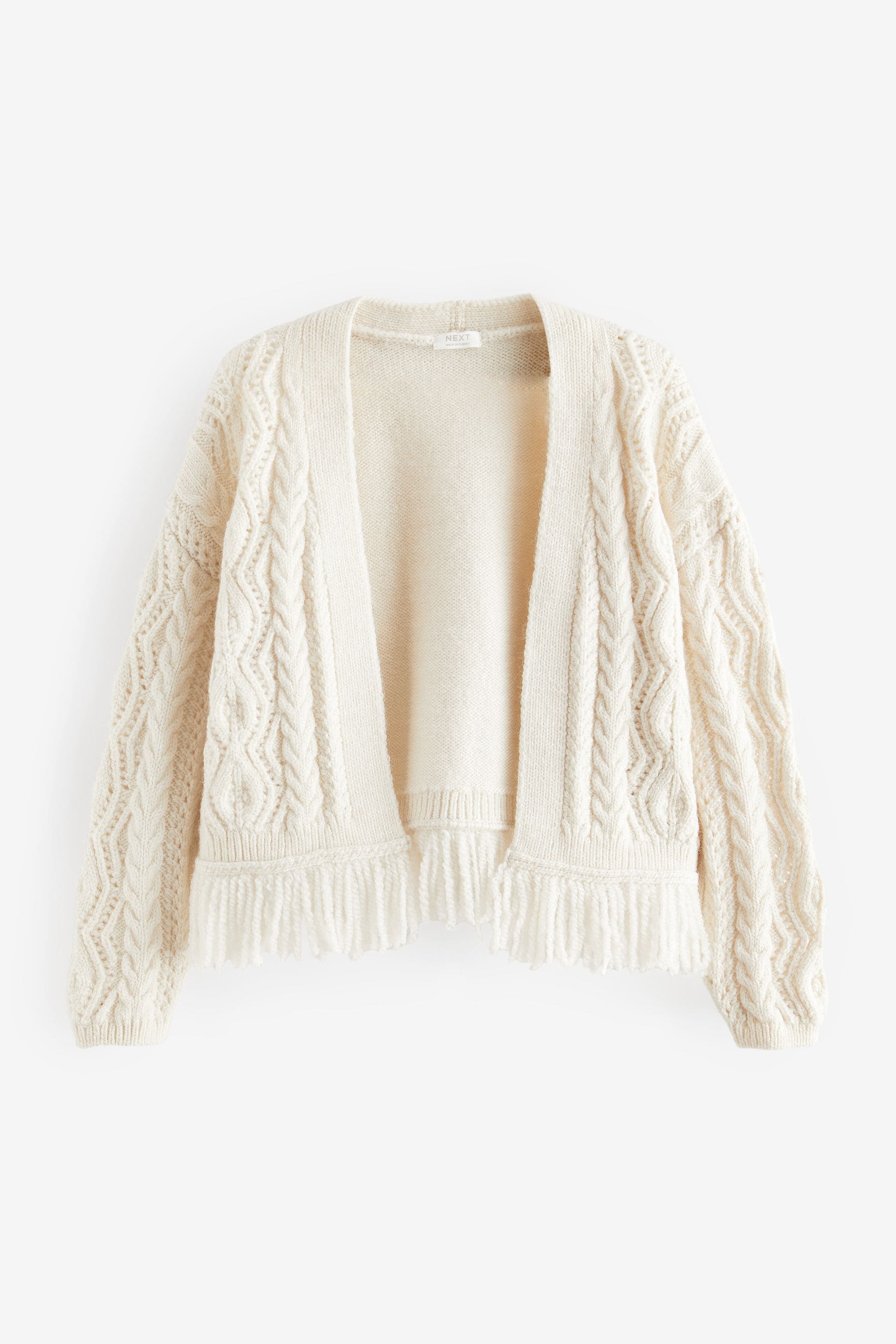 Ecru Fringe Cardigan (3-16yrs)