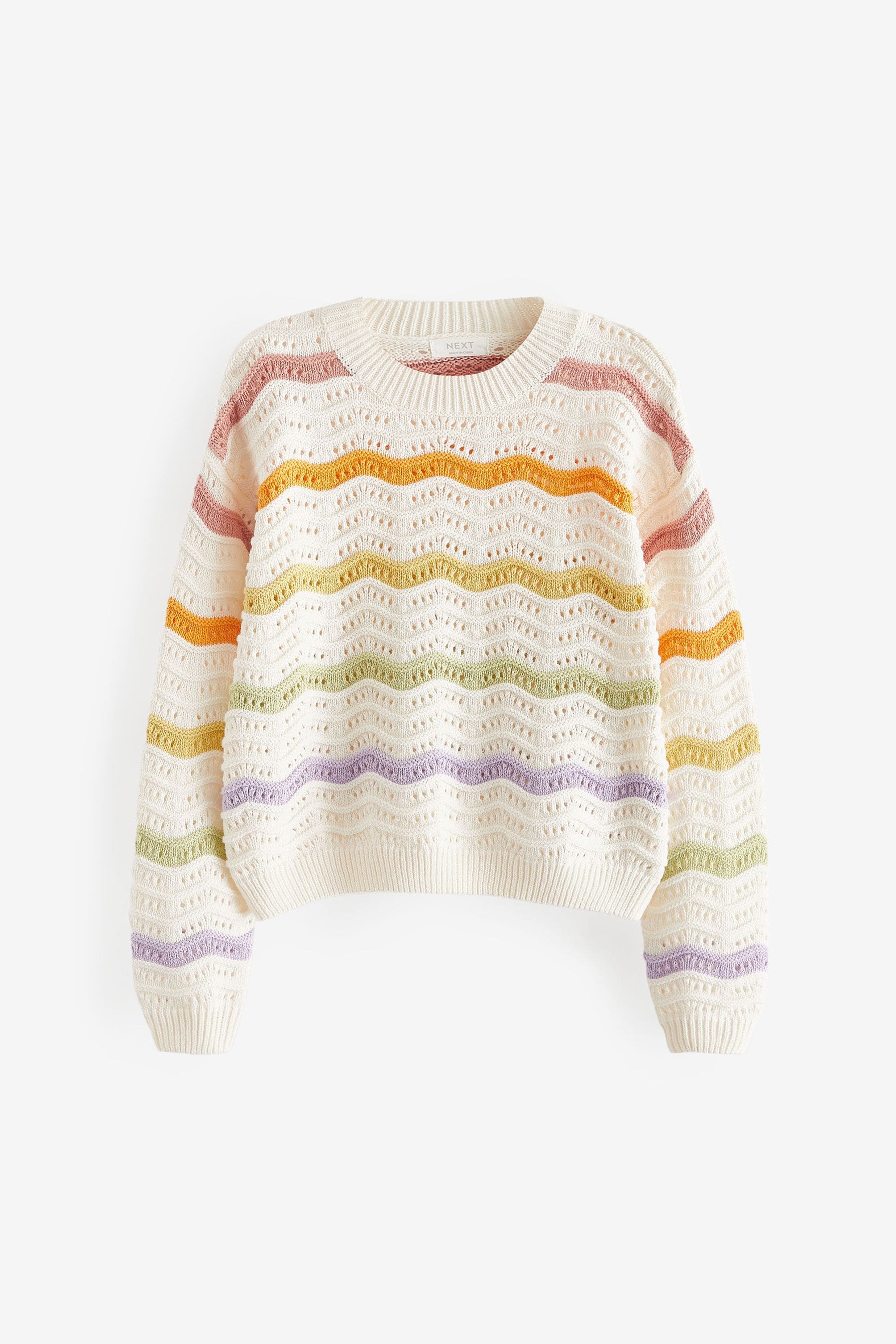 Rainbow Stripe Knitted Jumper (3-16yrs)