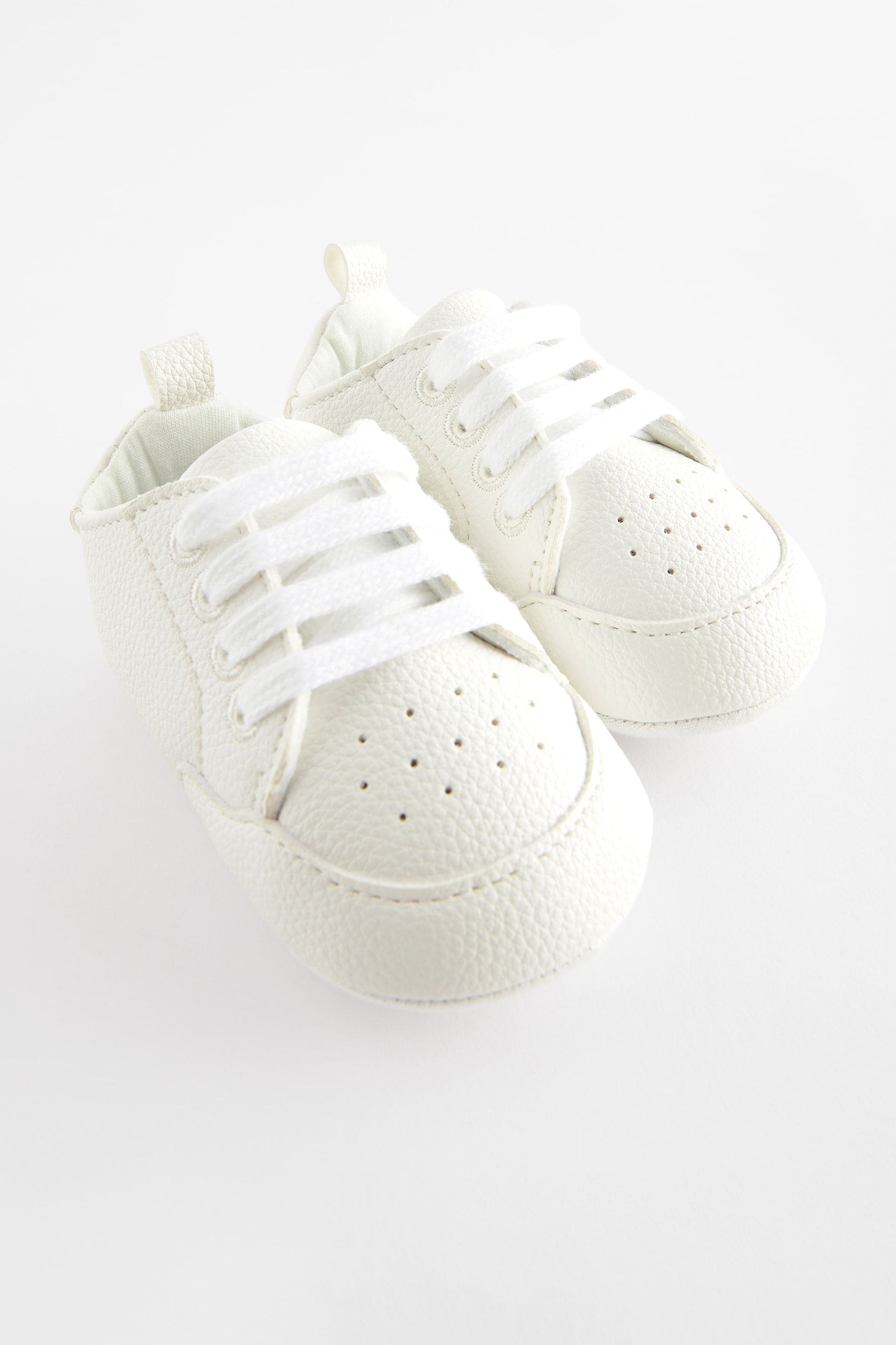 White Lace-Up Baby Trainers (0-24mths)