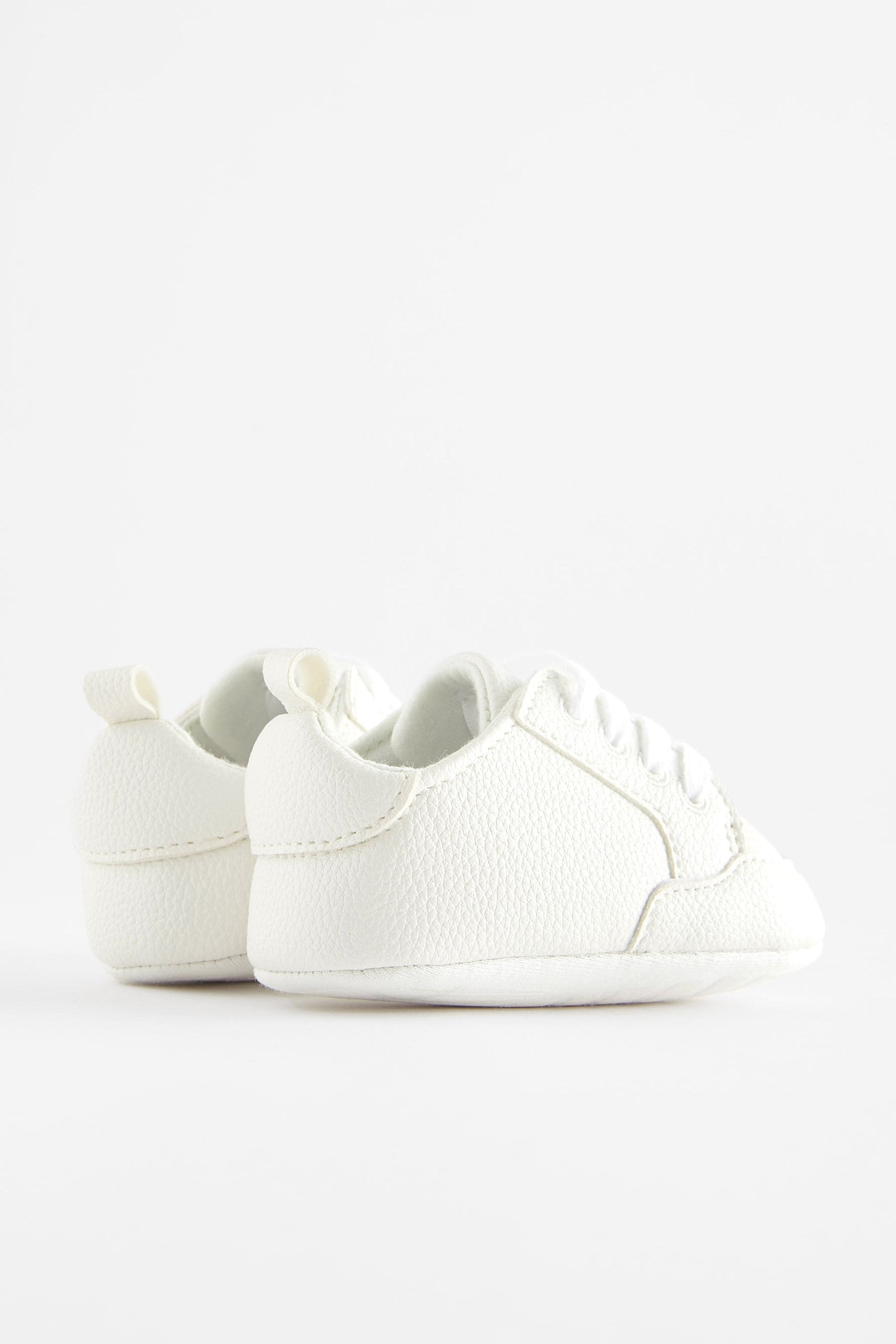 White Lace-Up Baby Trainers (0-24mths)