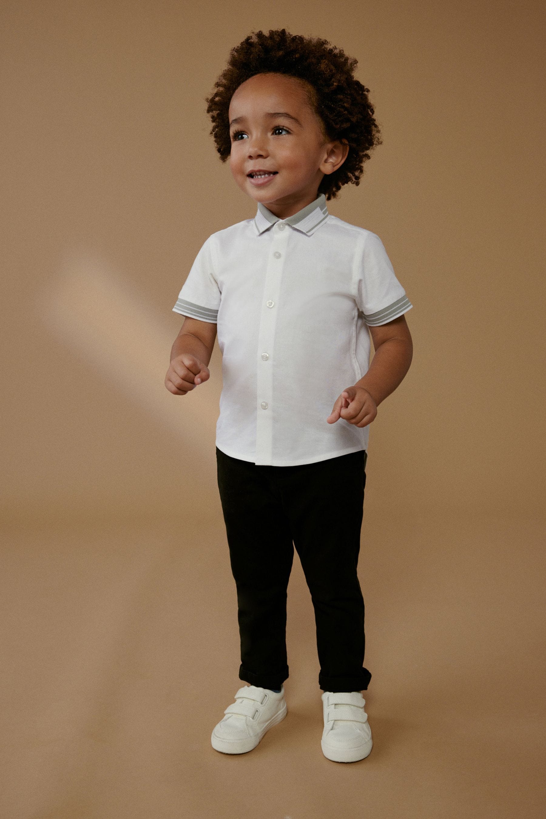 White Tipped Shirt (3mths-7yrs)