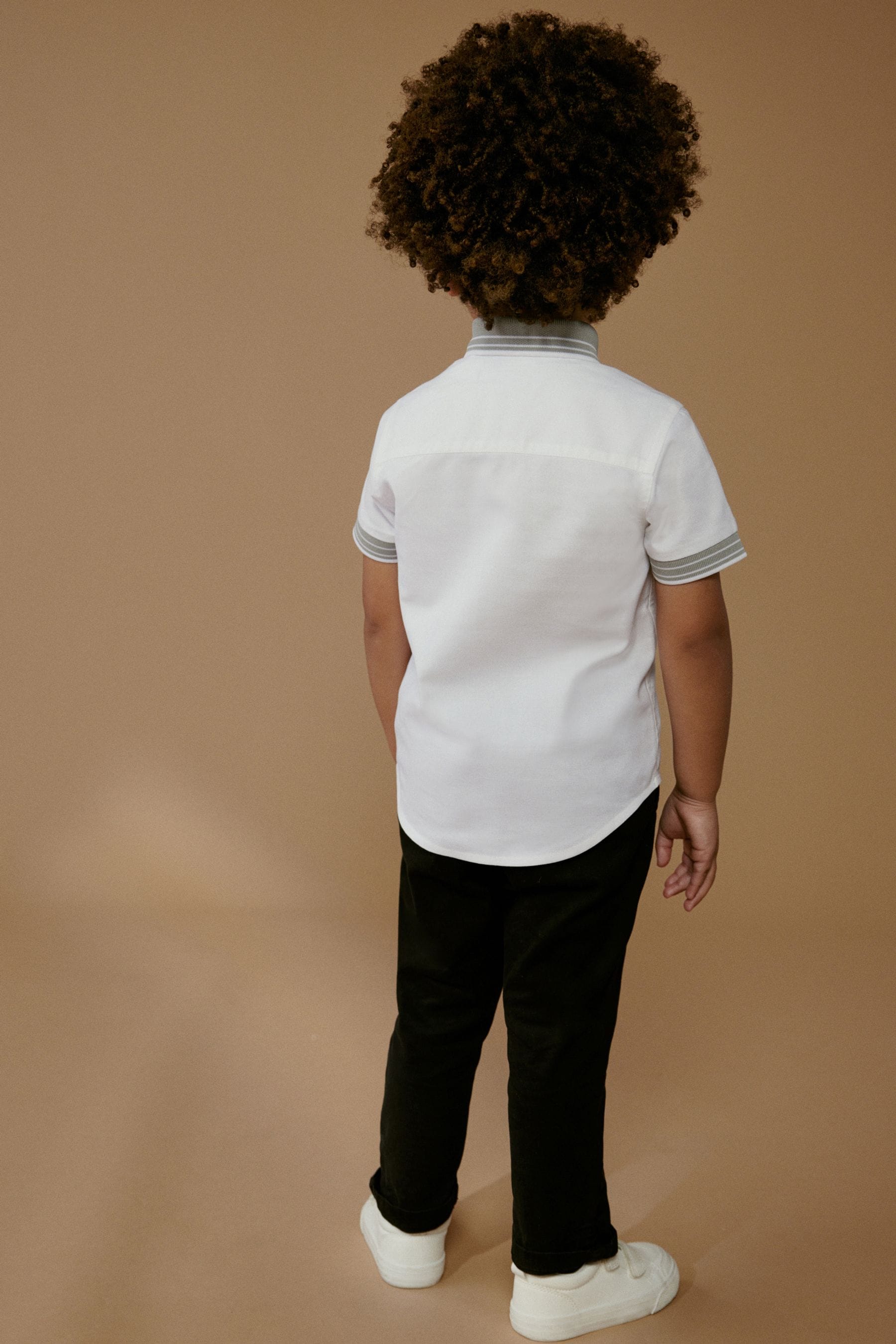 White Tipped Shirt (3mths-7yrs)