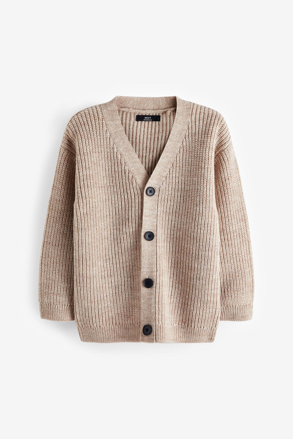 Neutral Knitted Ribbed Cardigan (3-16yrs)