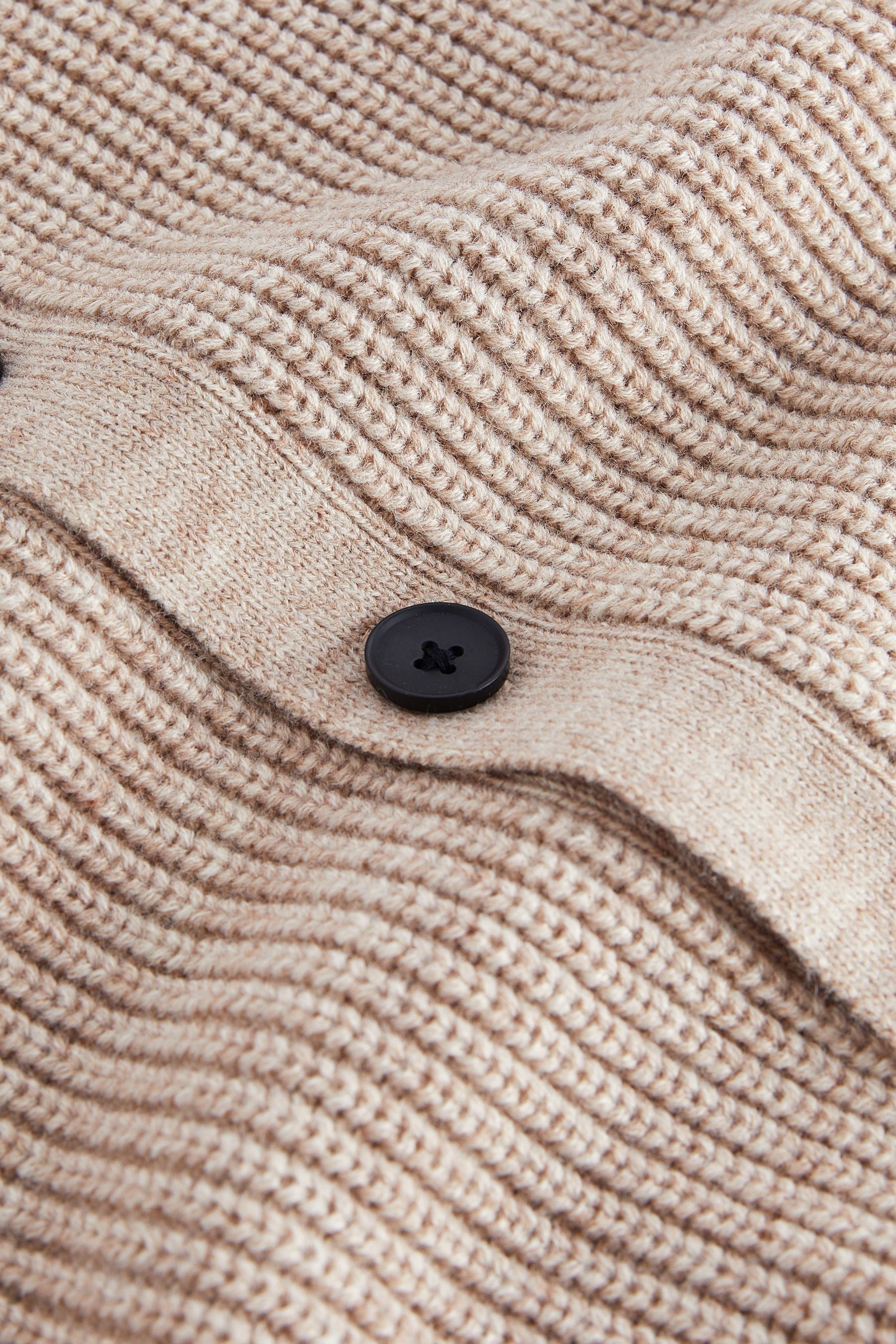 Neutral Knitted Ribbed Cardigan (3-16yrs)