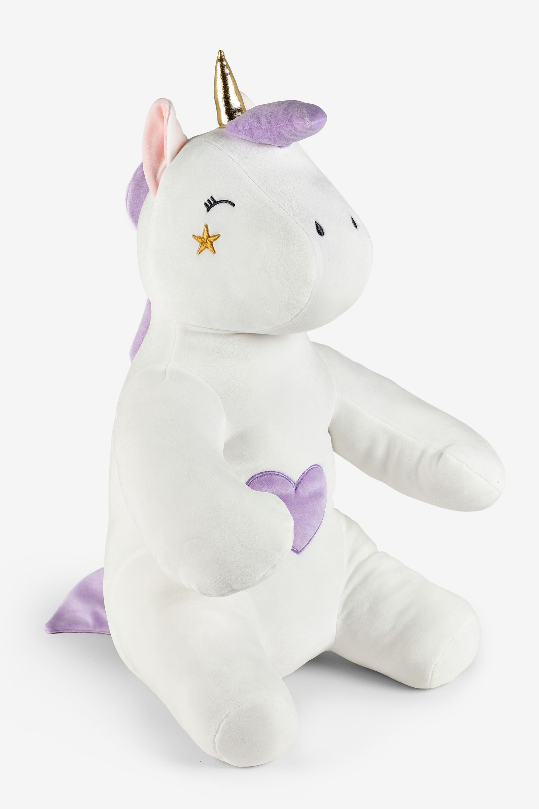 White Unicorn Extra Large Super Soft Squidge Toy Cushion