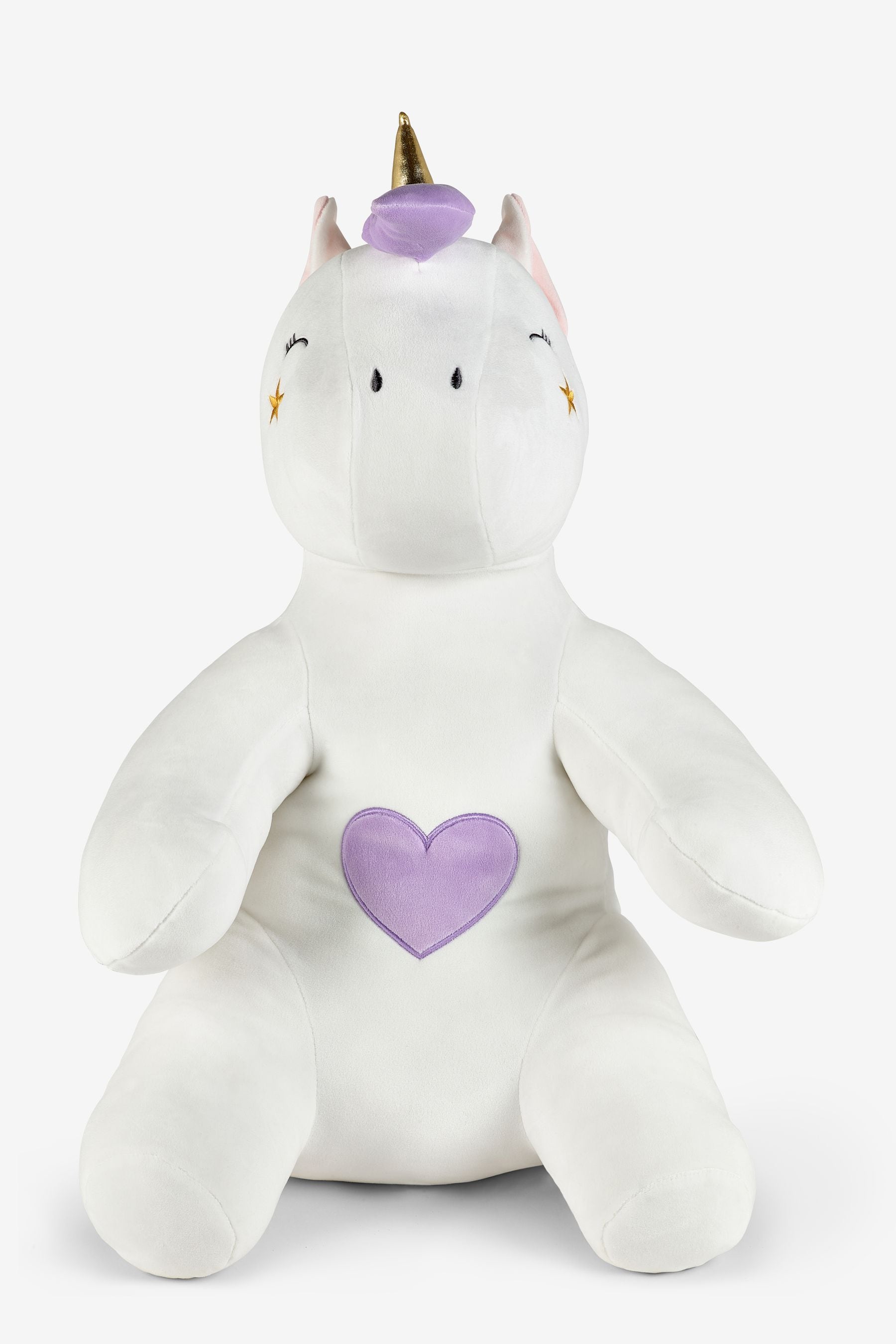 White Unicorn Extra Large Super Soft Squidge Toy Cushion