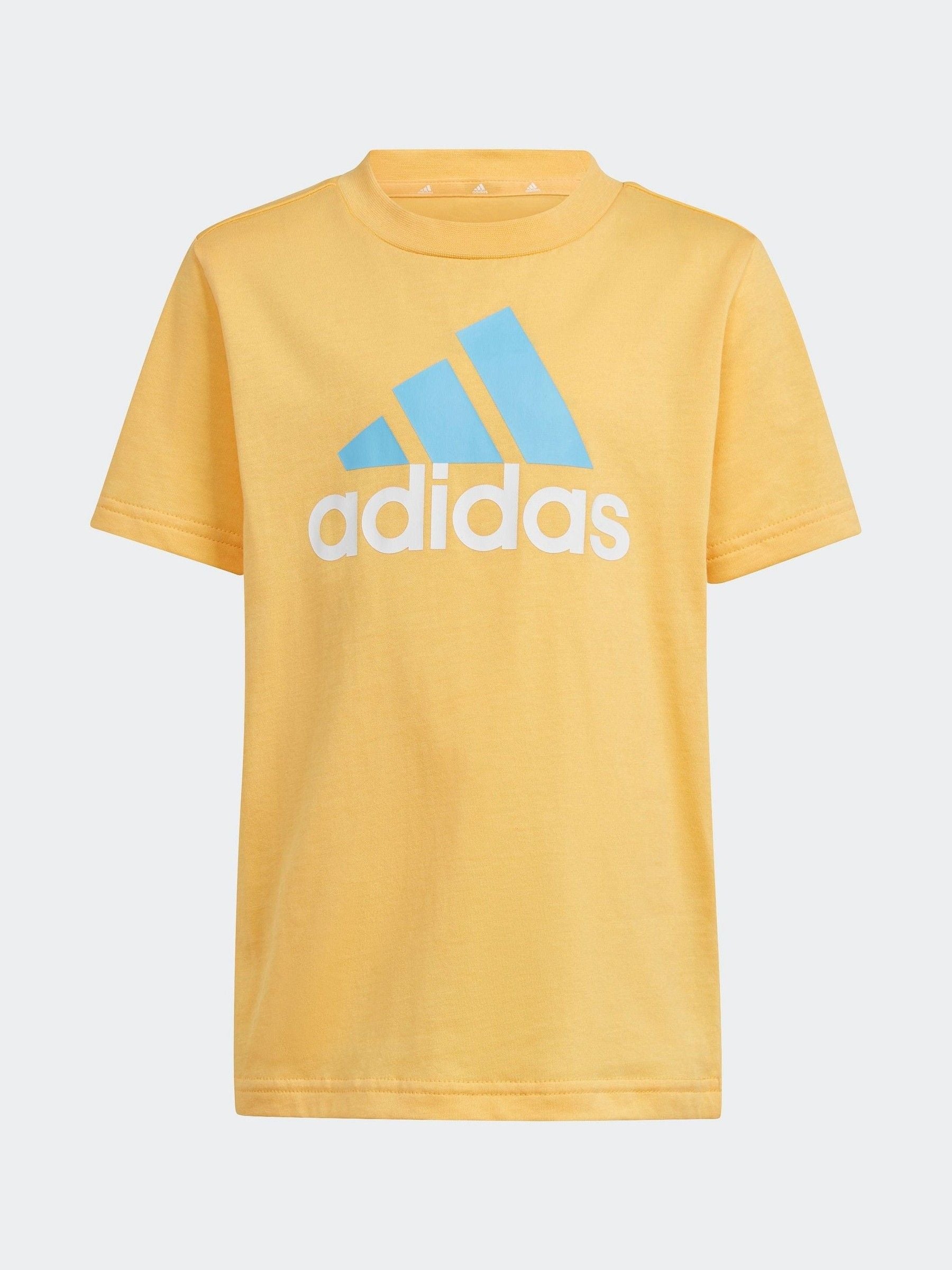 adidas Orange Kids 100% Cotton Essentials Logo T-Shirt and Short Set