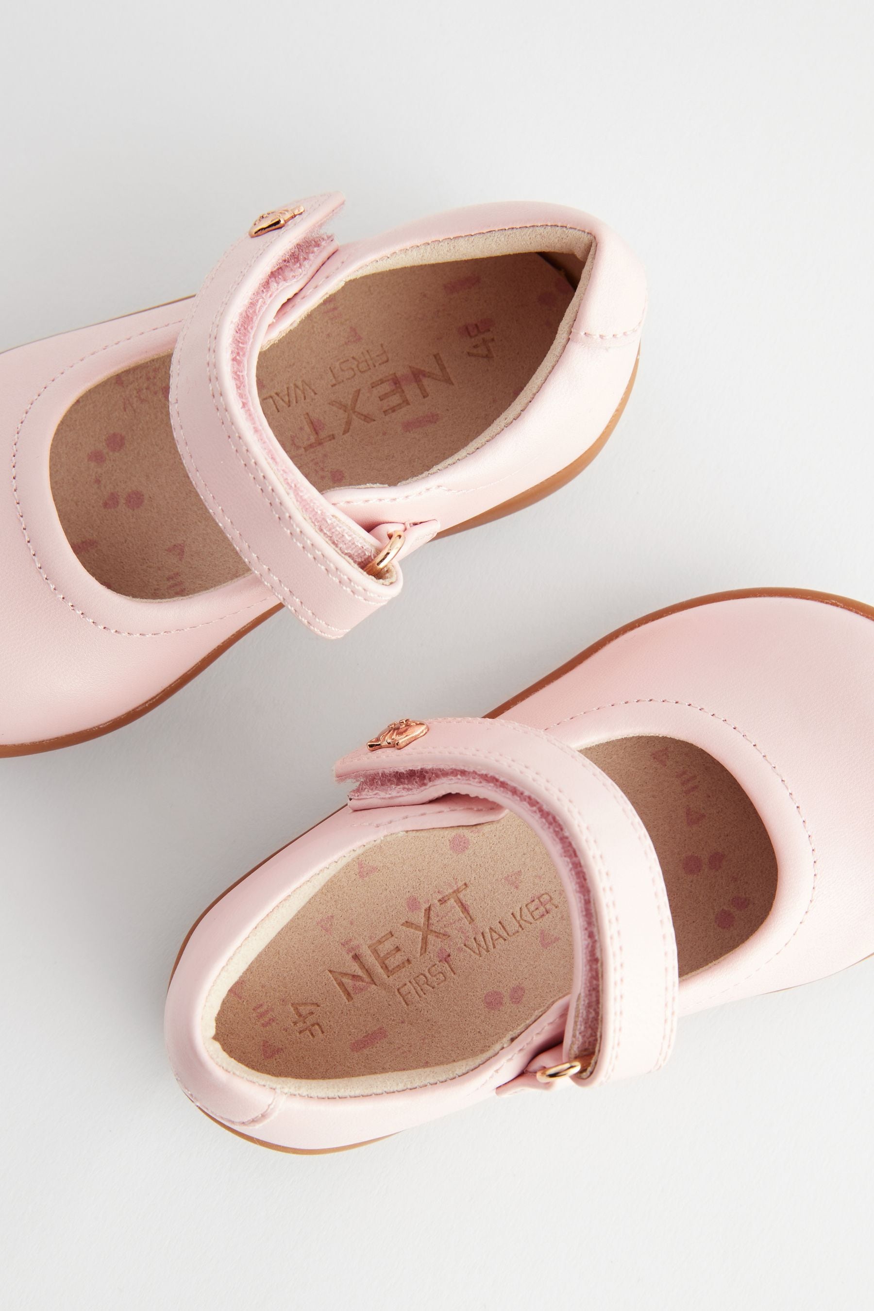 Pink Wide Fit (G) First Walker Mary Jane Shoes