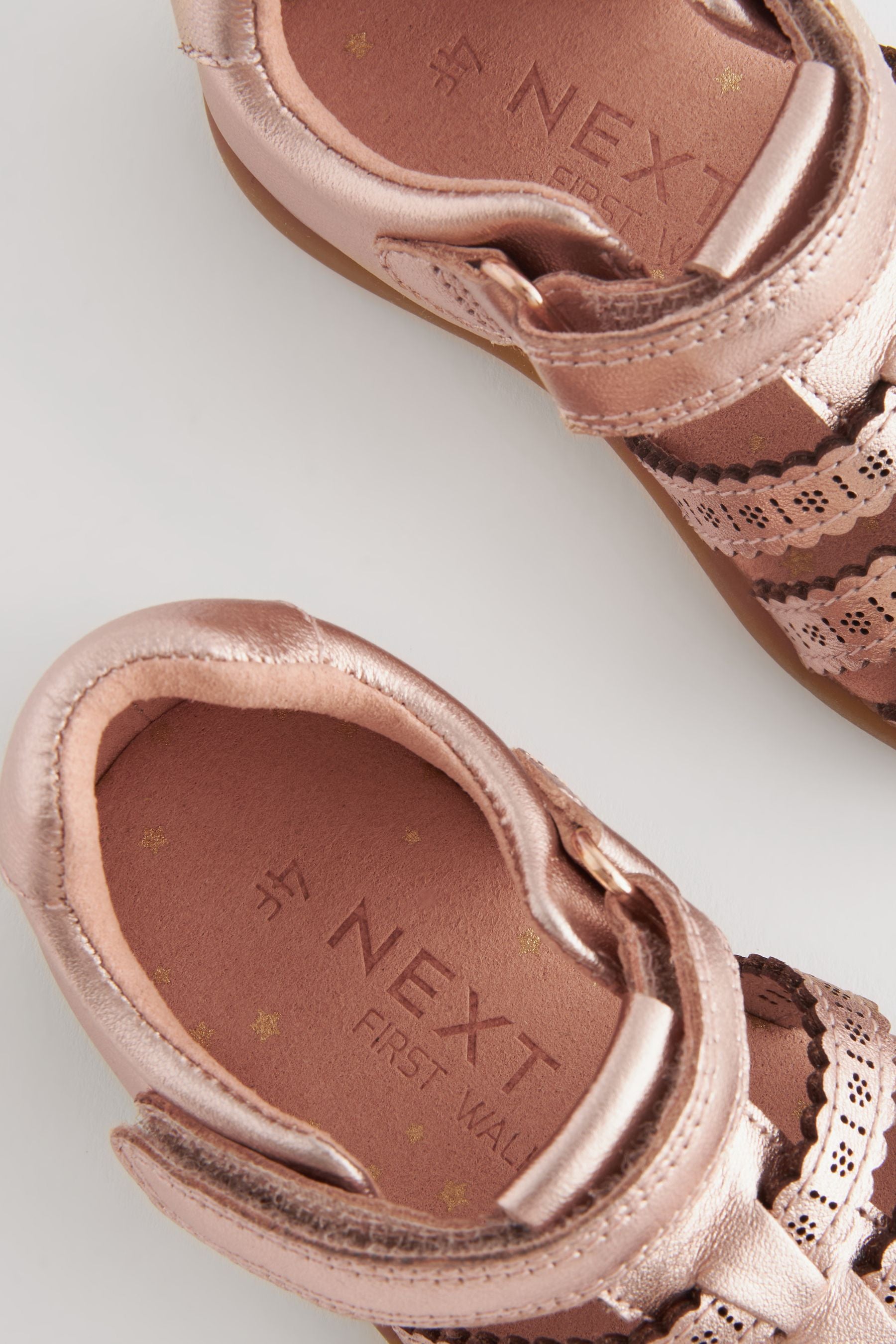 Rose Gold First Walker Fisherman Sandals