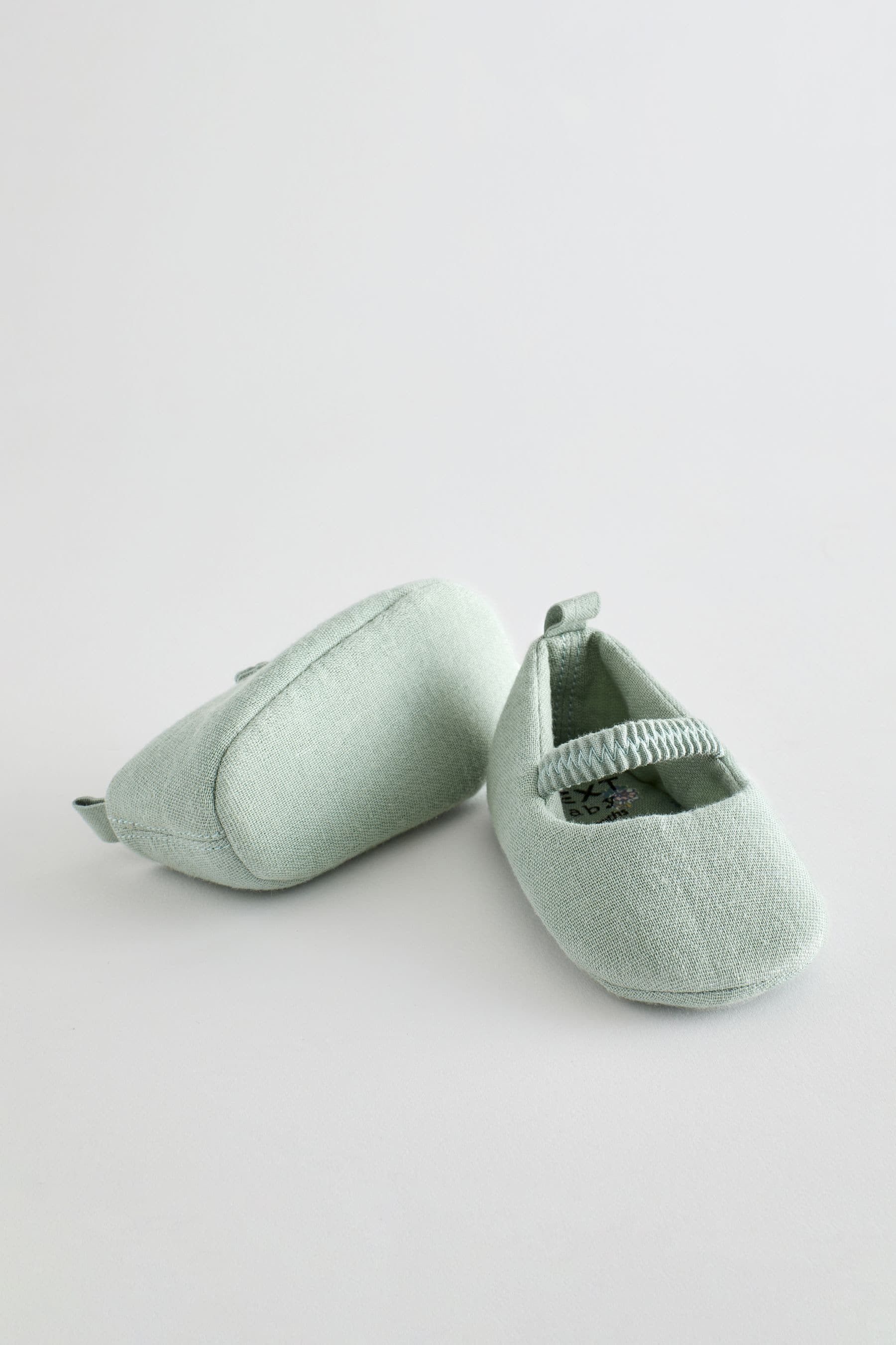 Sage Green Ballet Baby Shoes (0-24mths)