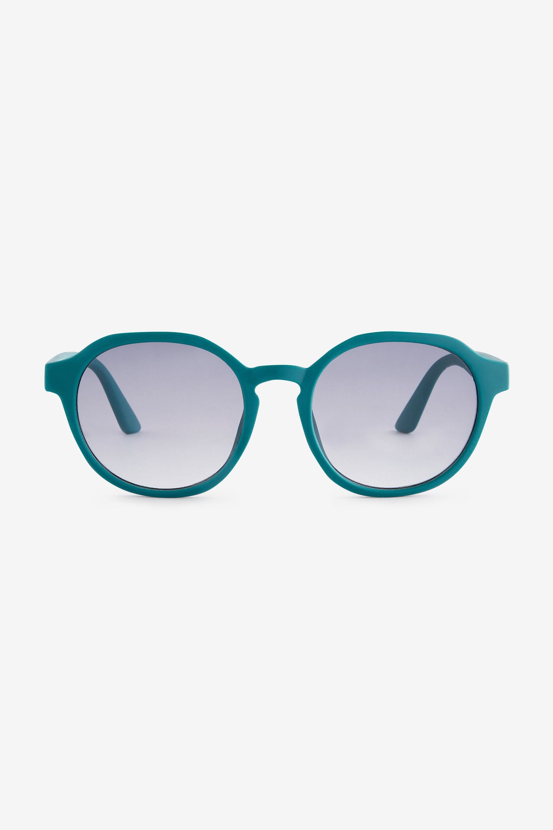 Petrol Blue Round Frame Sunglasses