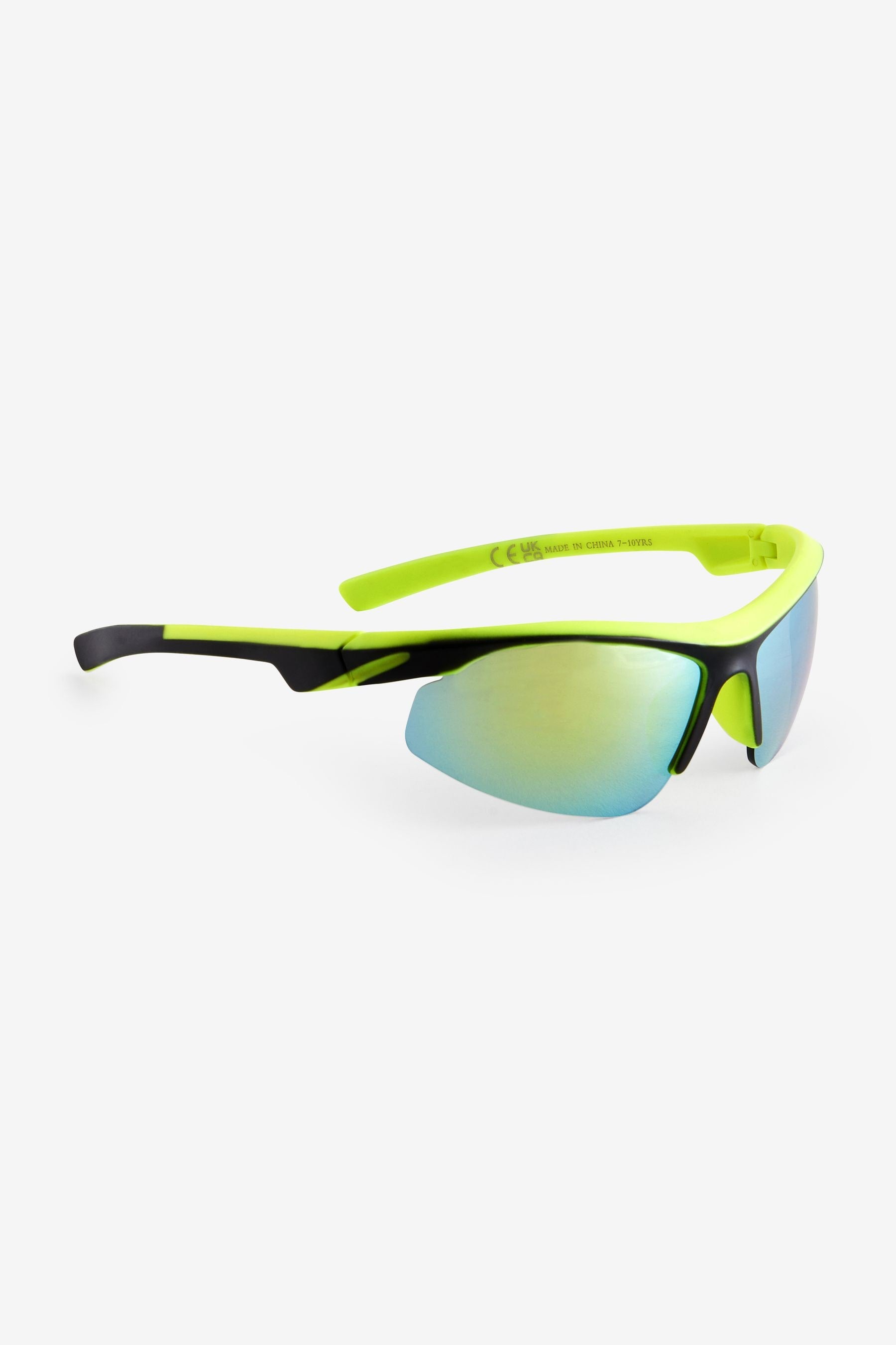 Fluro Yellow Sporty Sunglasses