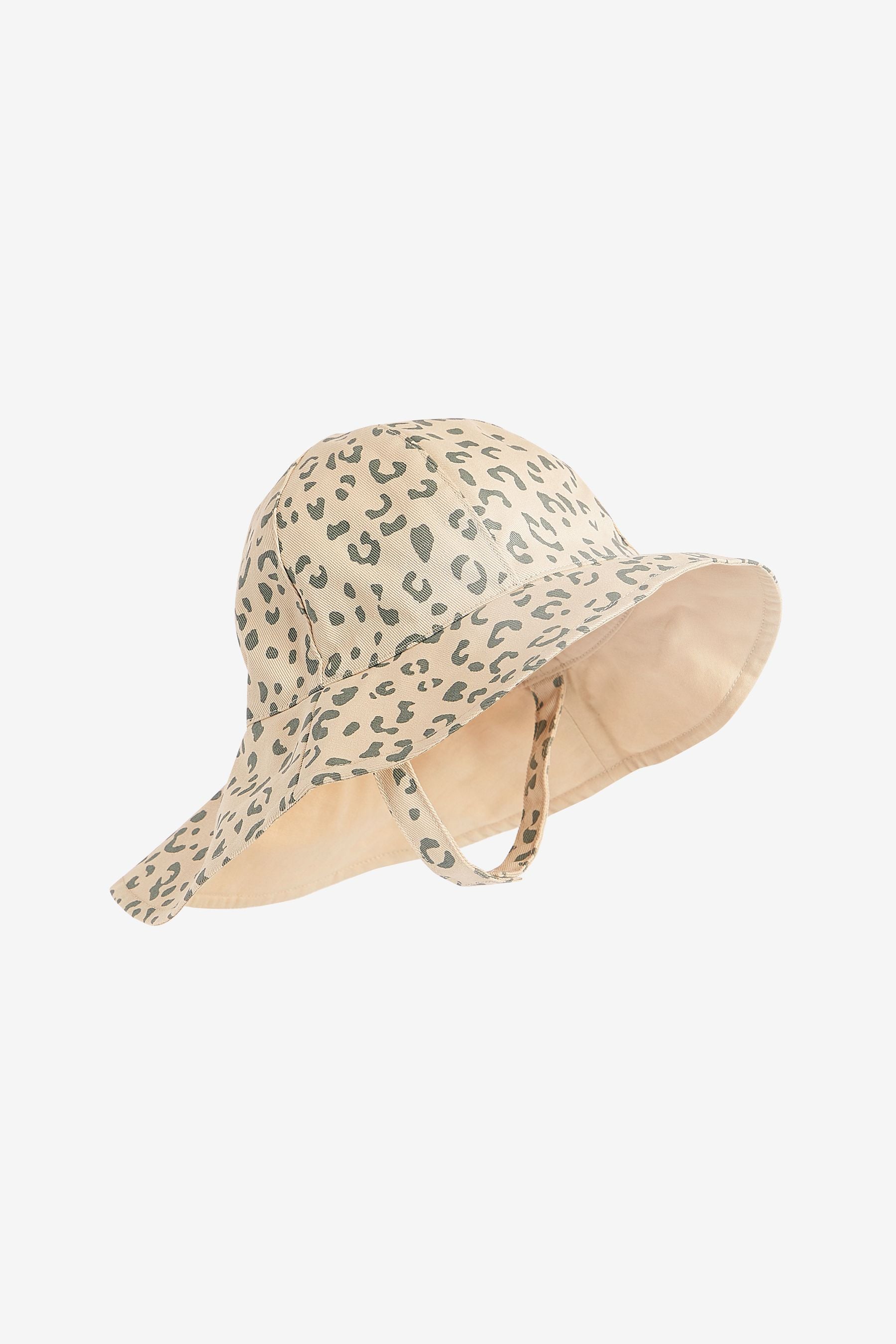 Animal Print Baby Wide Brim Bucket Hat (0mths-2yrs)