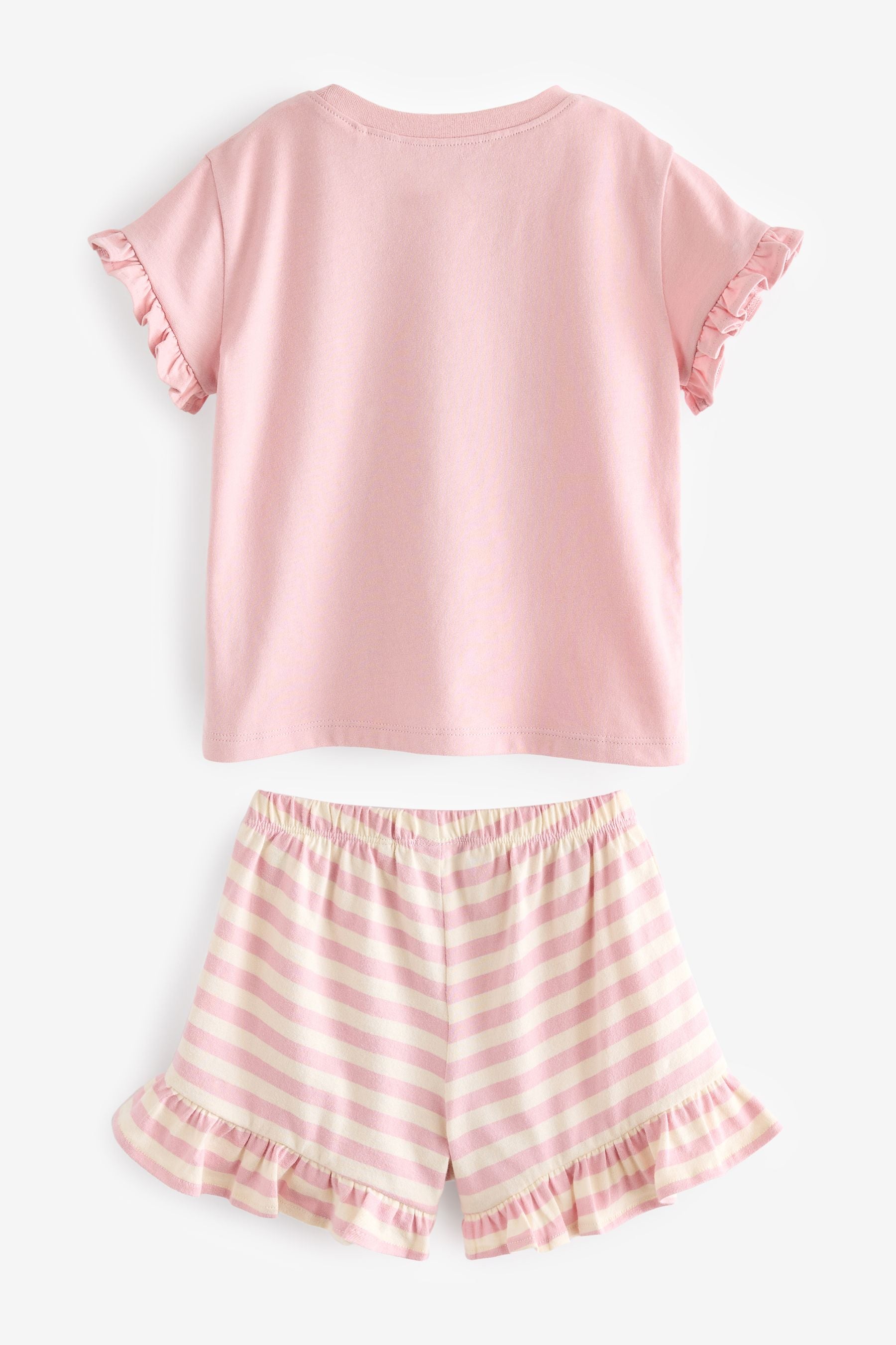 Pink Bunny Character Frill Short Set (3mths-7yrs)