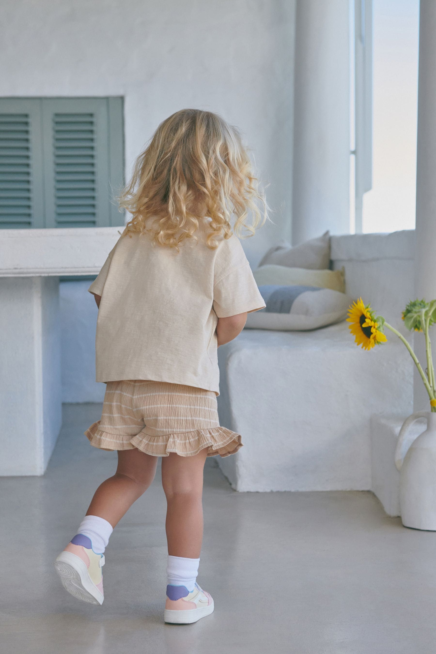 Pale Pink Ice Cream Frill Short Set (3mths-7yrs)