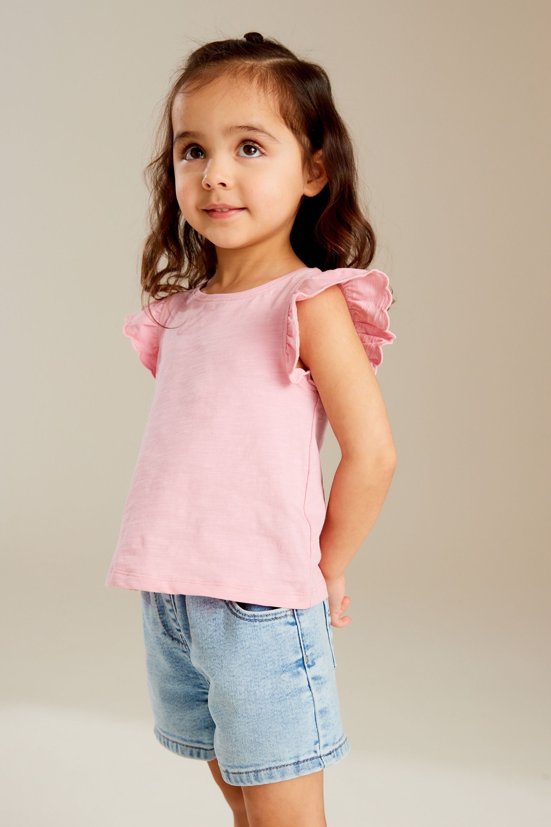 Pink Scallop Vest (3mths-7yrs)