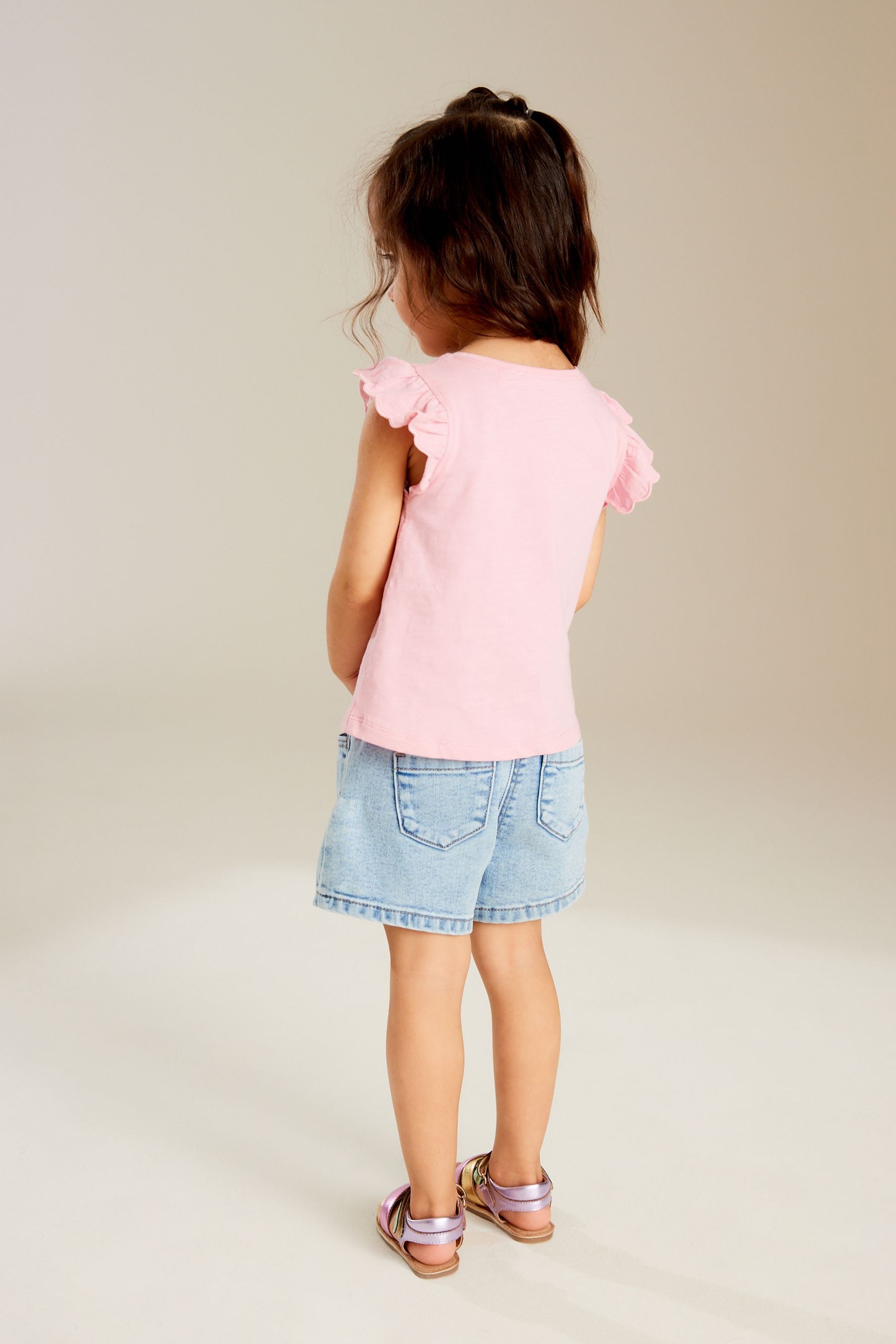 Pink Scallop Vest (3mths-7yrs)