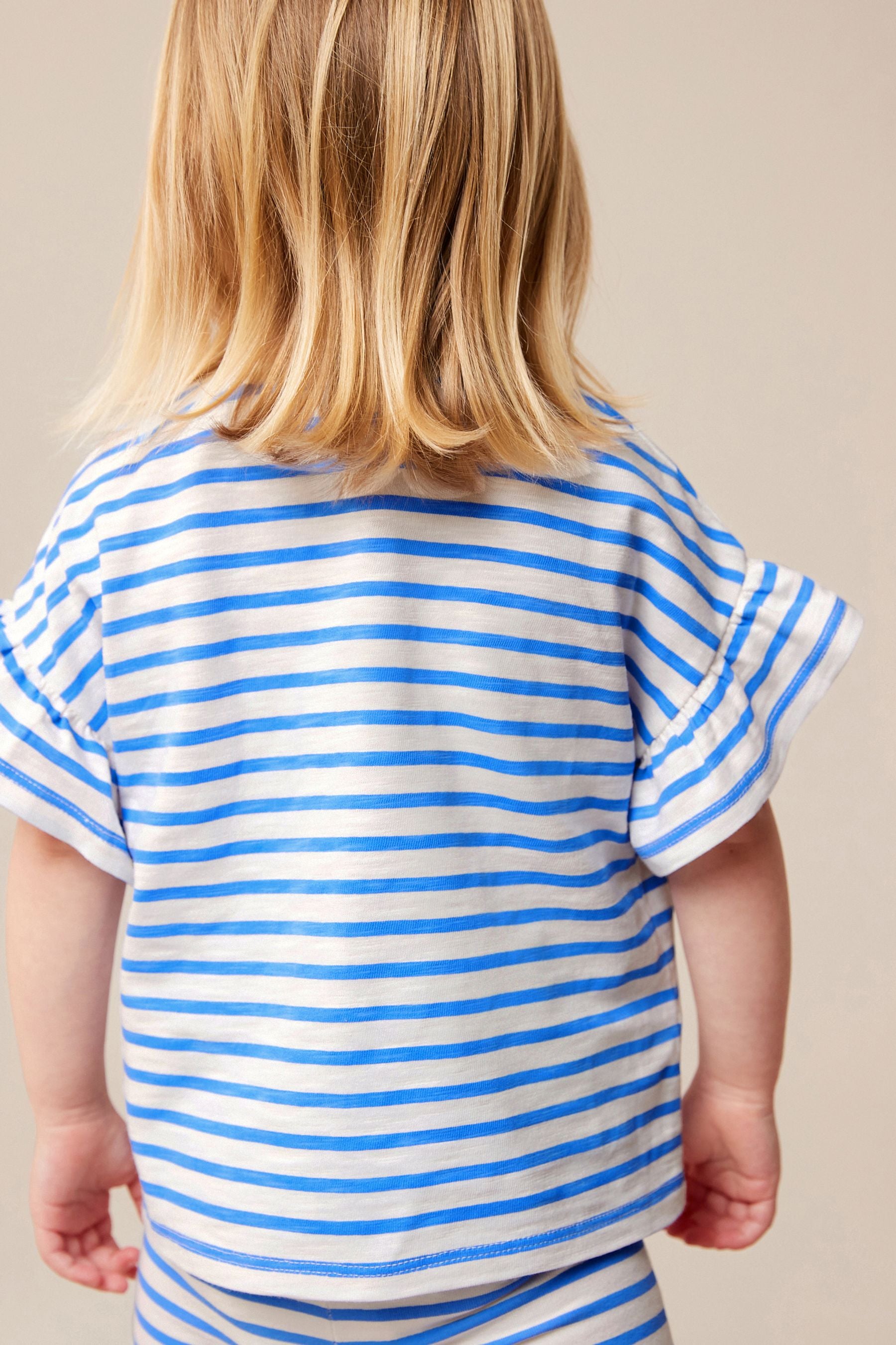 Blue Stripe Strawberry Short Sleeve T-Shirt (3mths-7yrs)