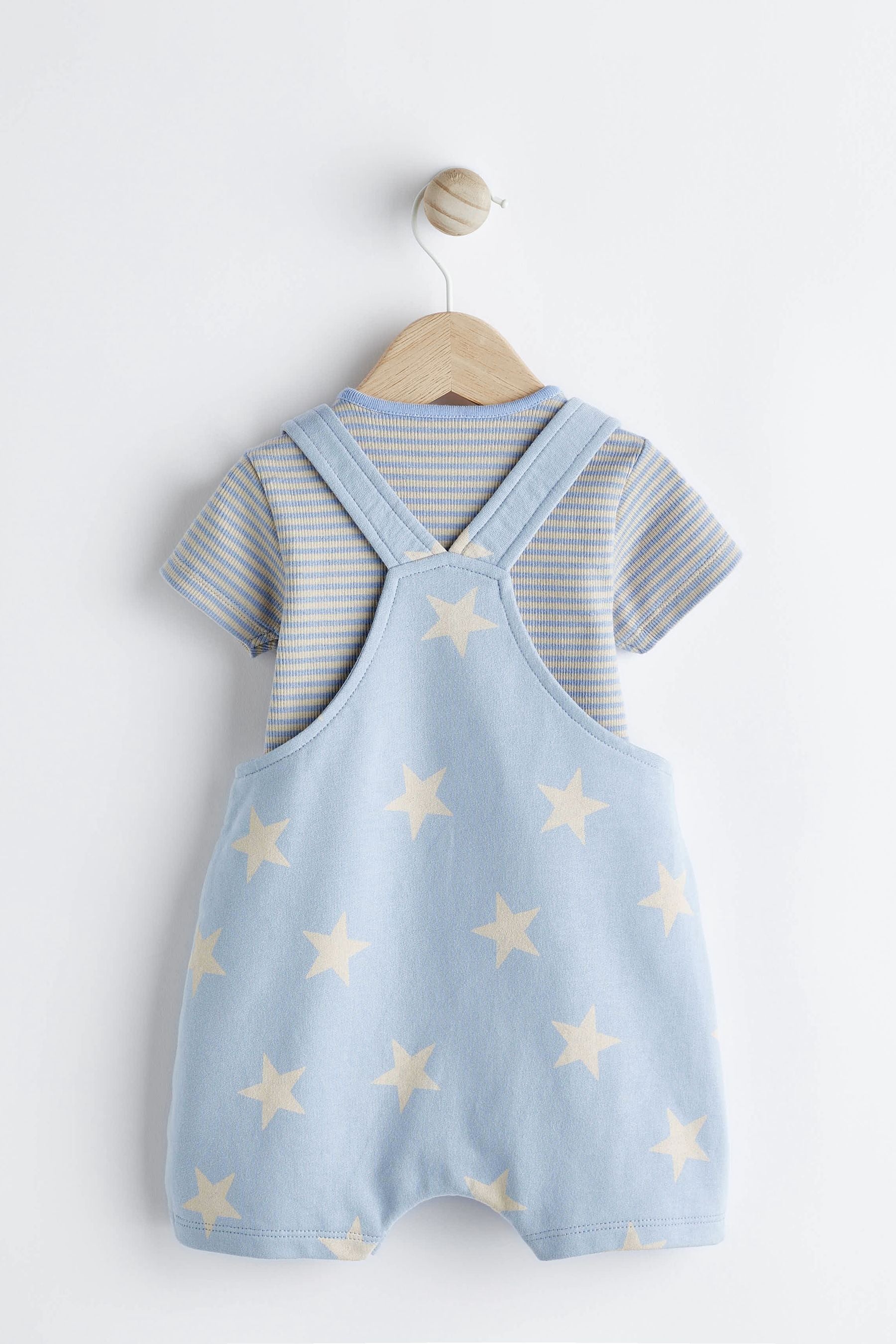 Blue Star Baby Jersey Dungarees and Bodysuit Set (0mths-2yrs)