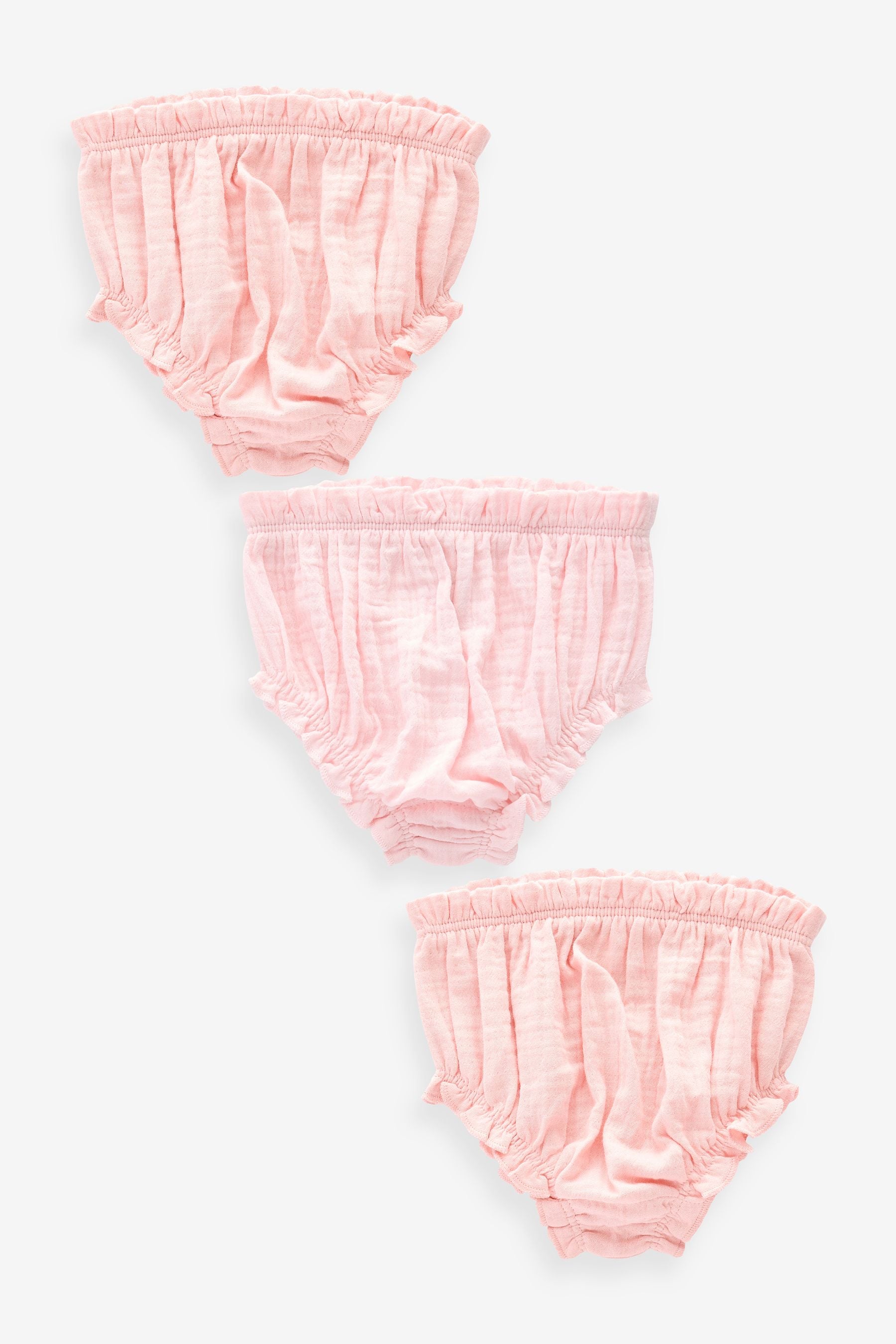 Pink Baby Knickers 3 Pack (0mths-2yrs)