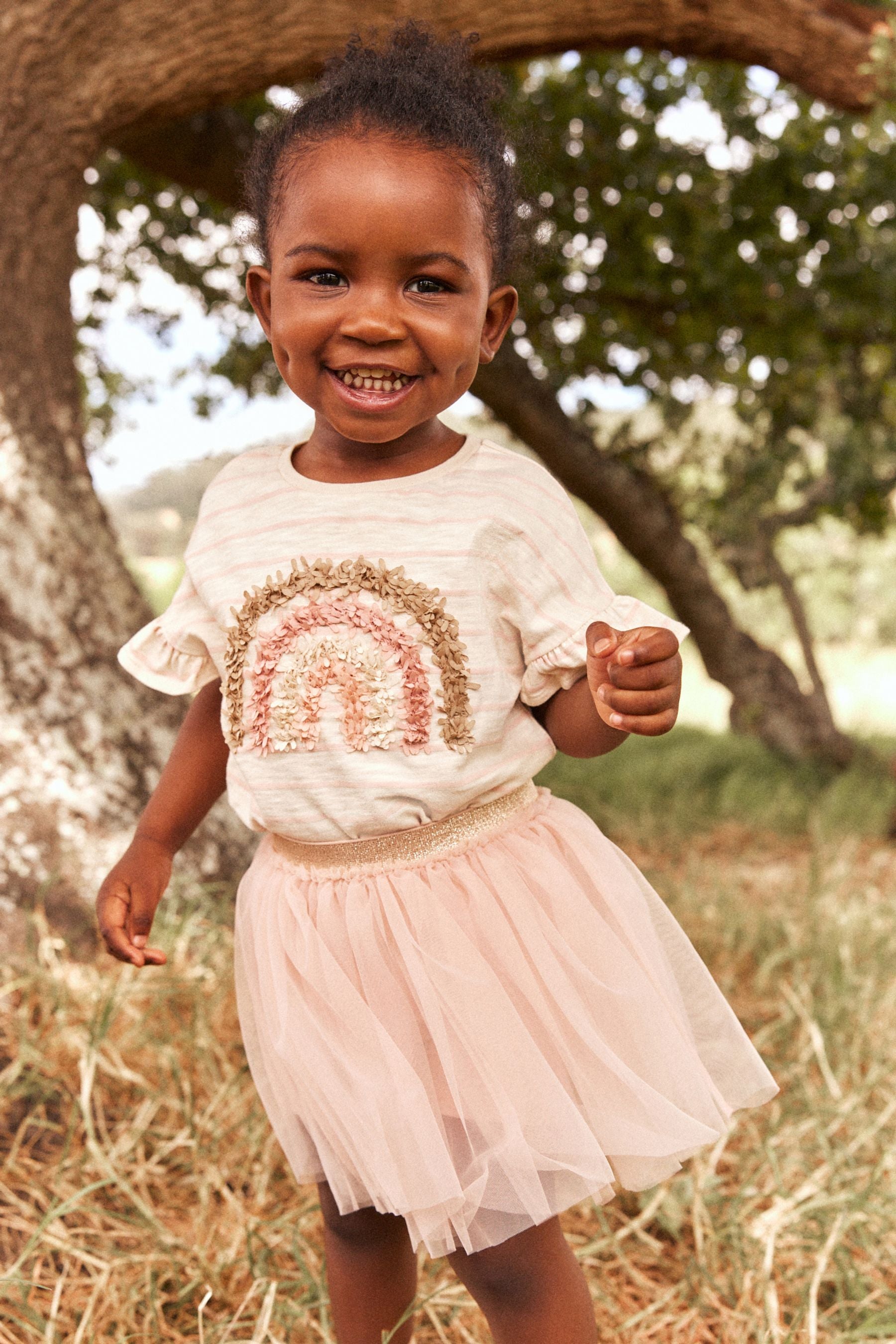 Pale Pink Skirt & T-Shirt Set (3mths-7yrs)