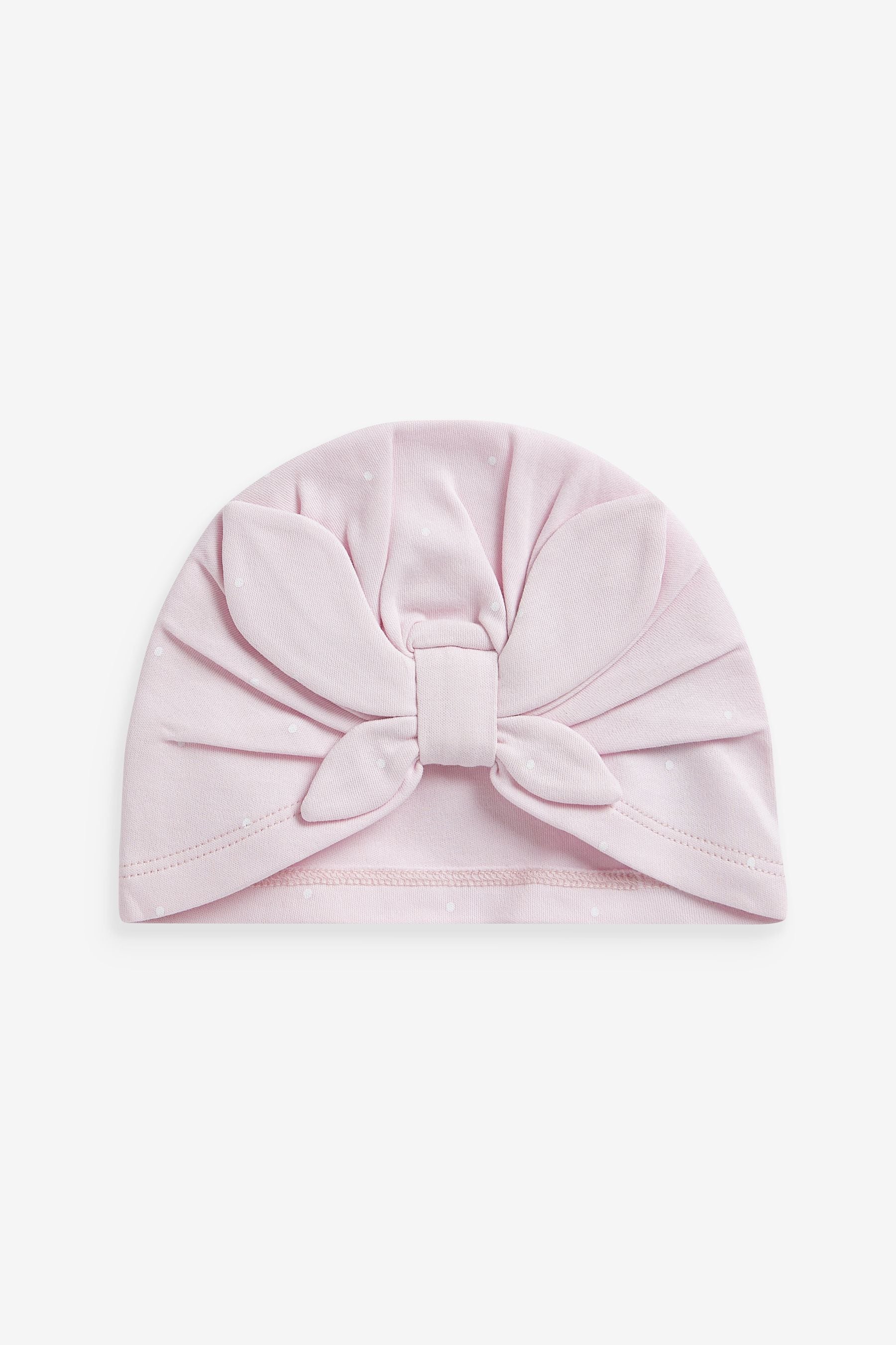 Lilac/Ecru Baby Turban 100% Cotton Hats 2 Pack (0-18mths)