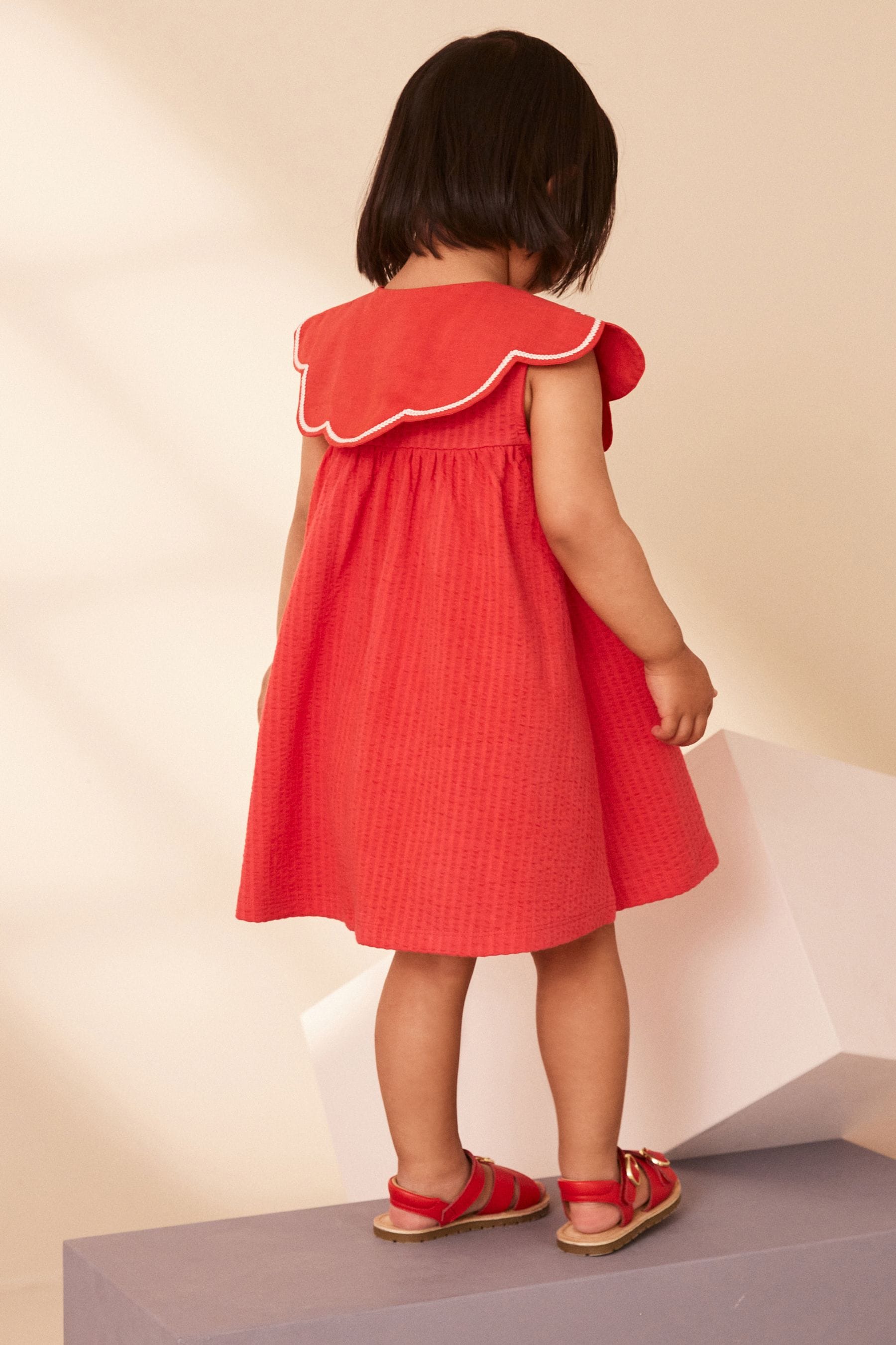 Red Cotton Summer Dress (3mths-7yrs)