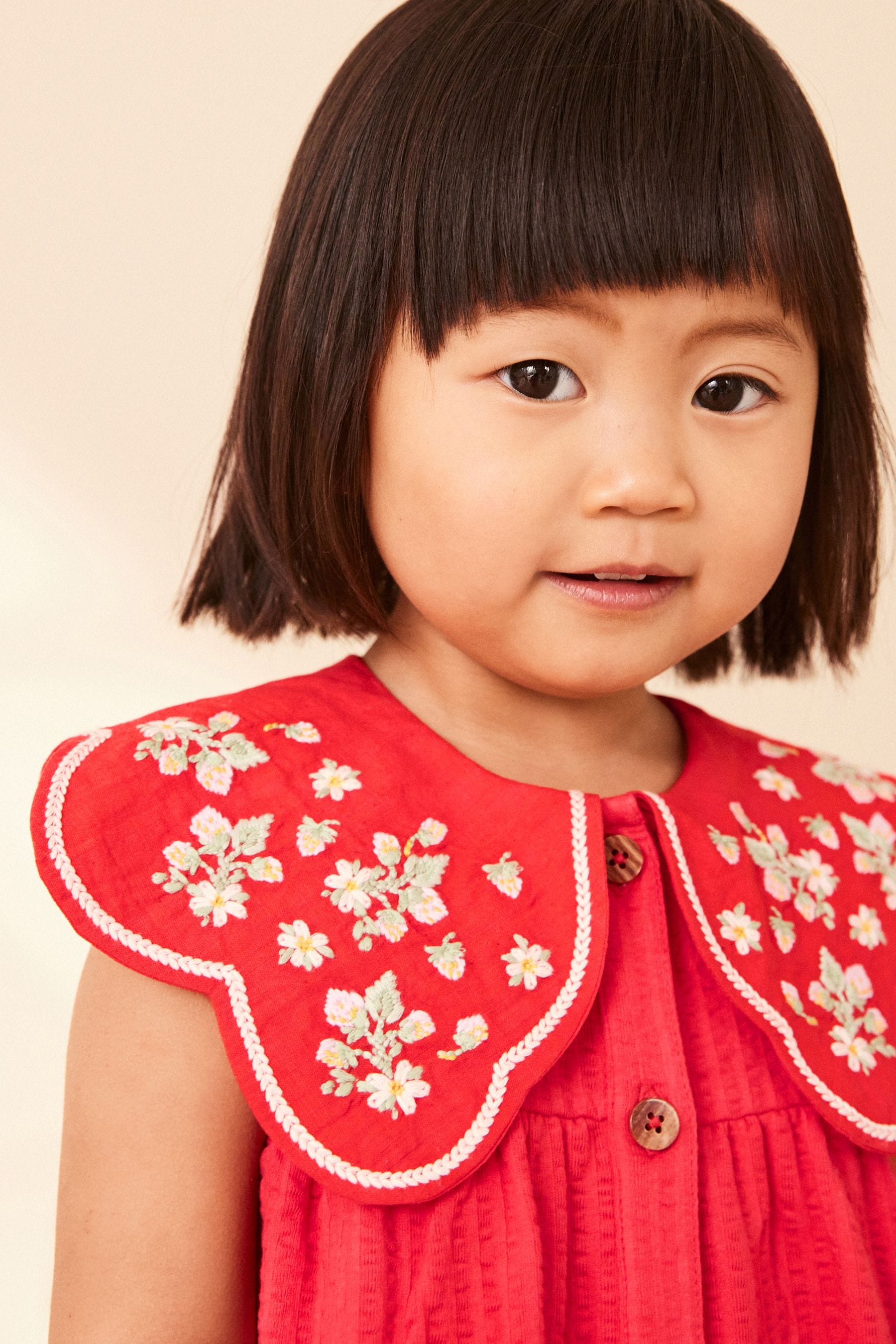 Red Cotton Summer Dress (3mths-7yrs)