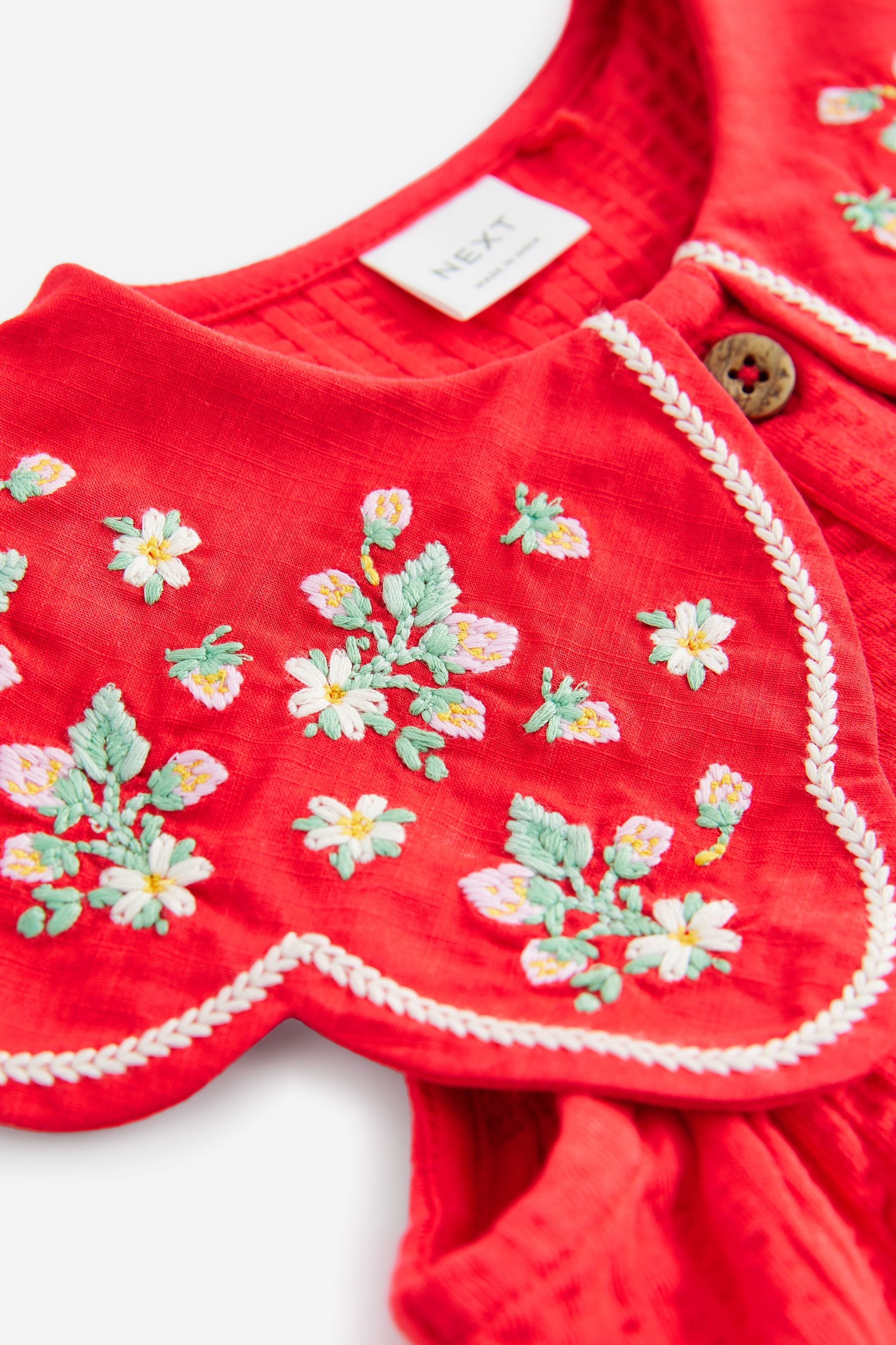 Red Cotton Summer Dress (3mths-7yrs)