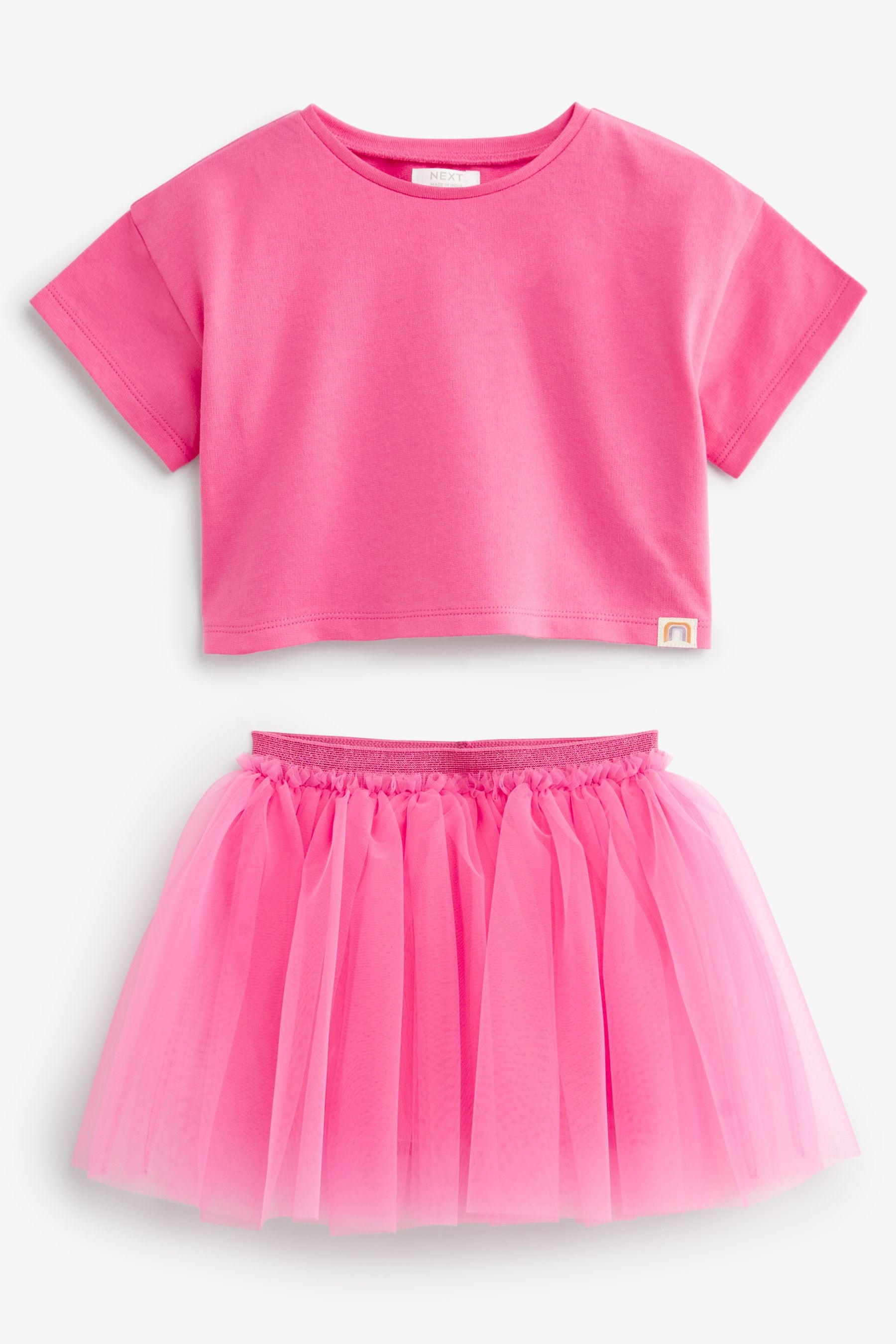 Bright Pink T-Shirt and Skirt Set (3mths-7yrs)