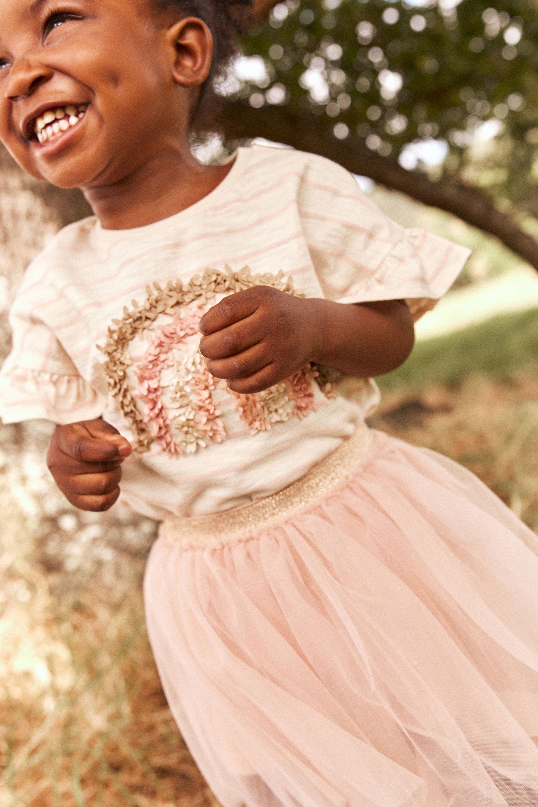 Pale Pink Skirt & T-Shirt Set (3mths-7yrs)