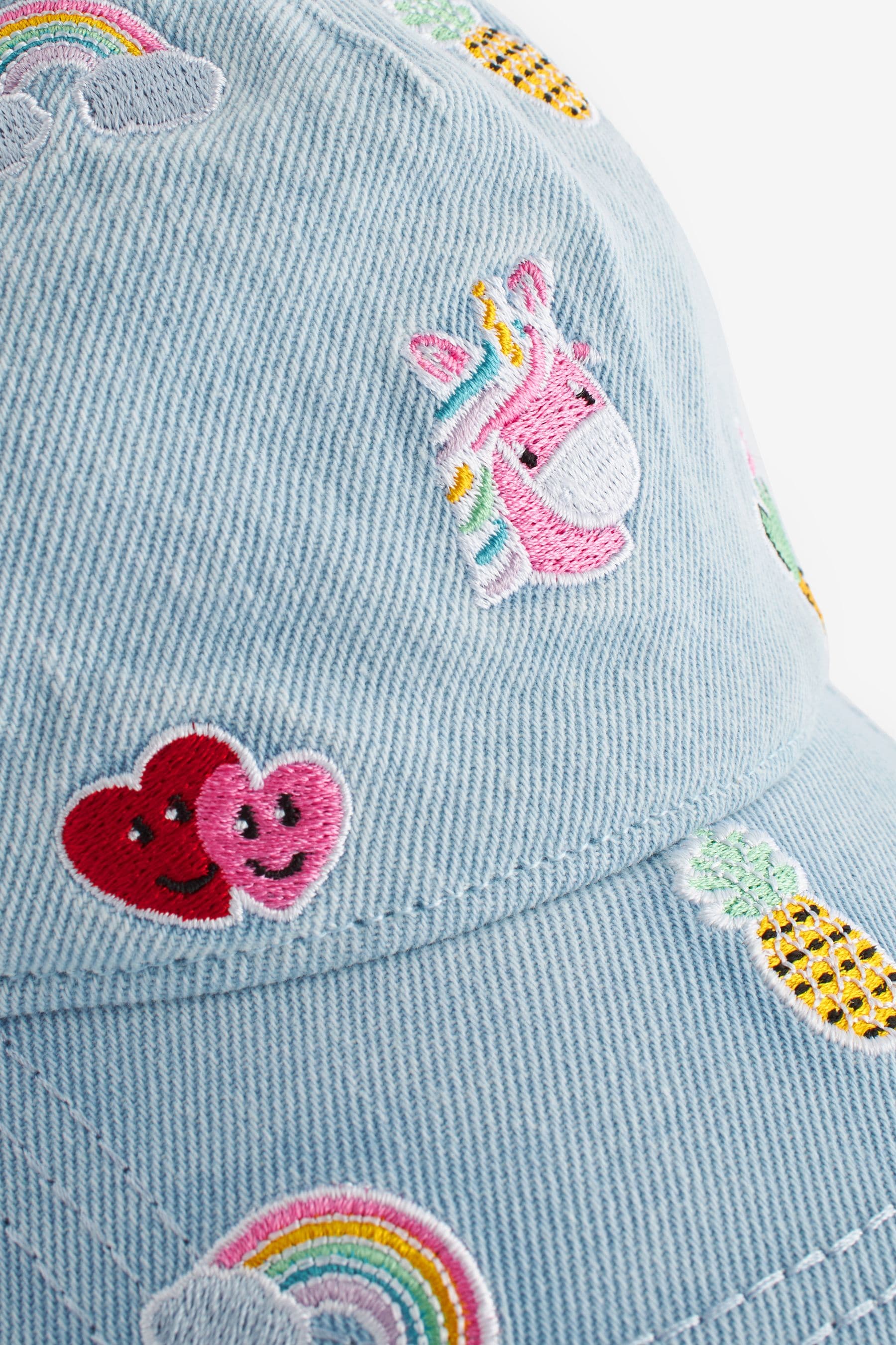 Denim Denim Embroidered Cap (3mths-10yrs)