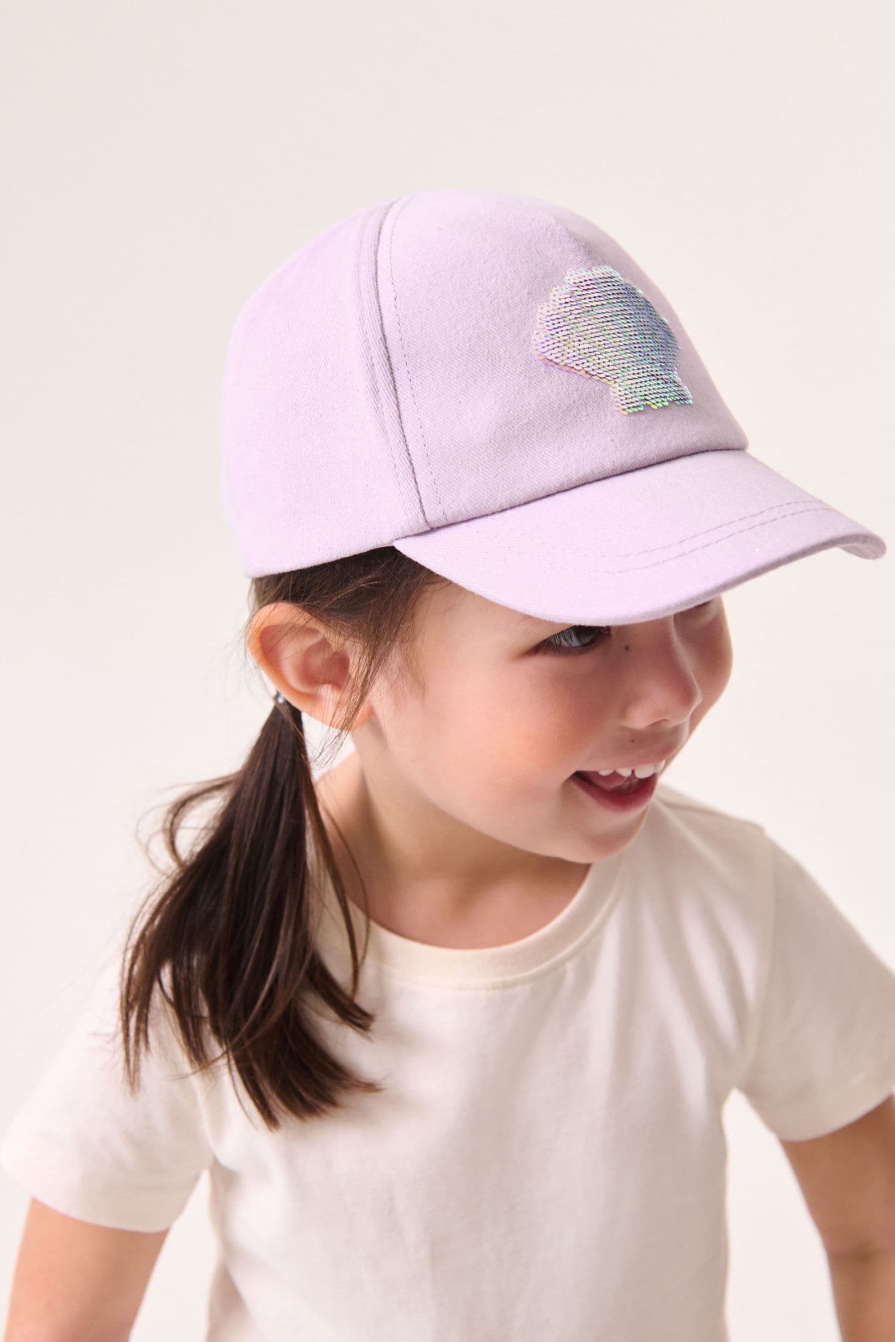 Pink Shell Sequin Cap (1-13yrs)