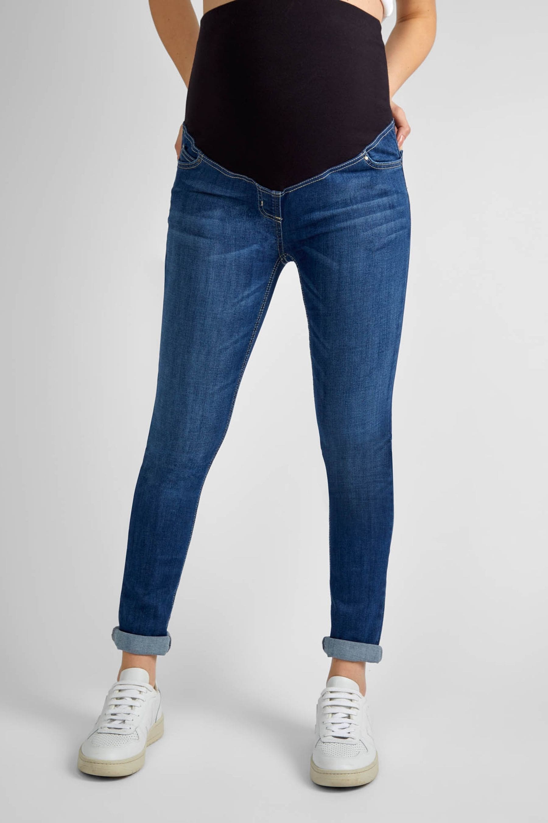 Dark Vintage Blue JoJo Maman Bébé Super Skinny Maternity Jeans