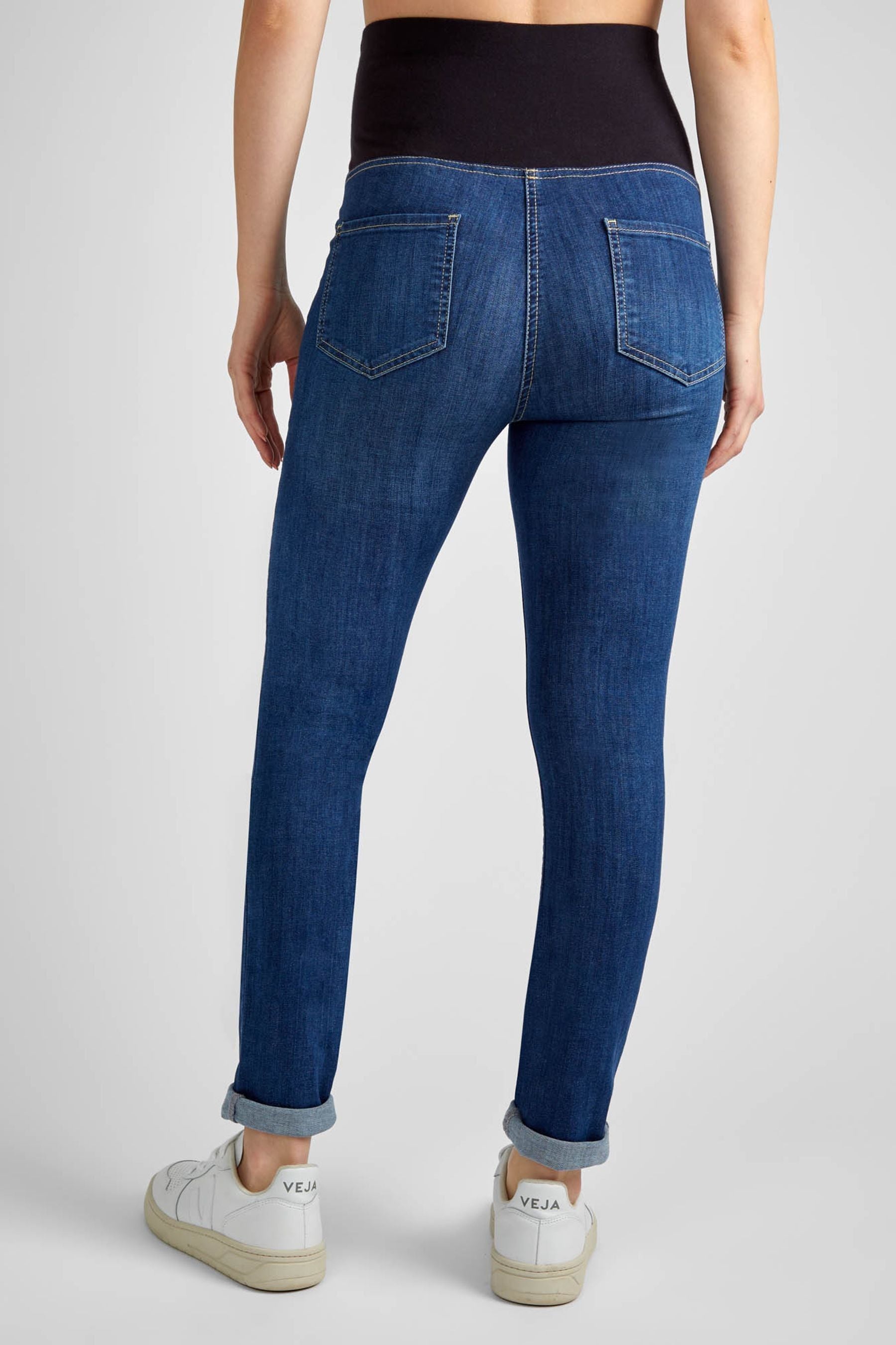 Dark Vintage Blue JoJo Maman Bébé Super Skinny Maternity Jeans