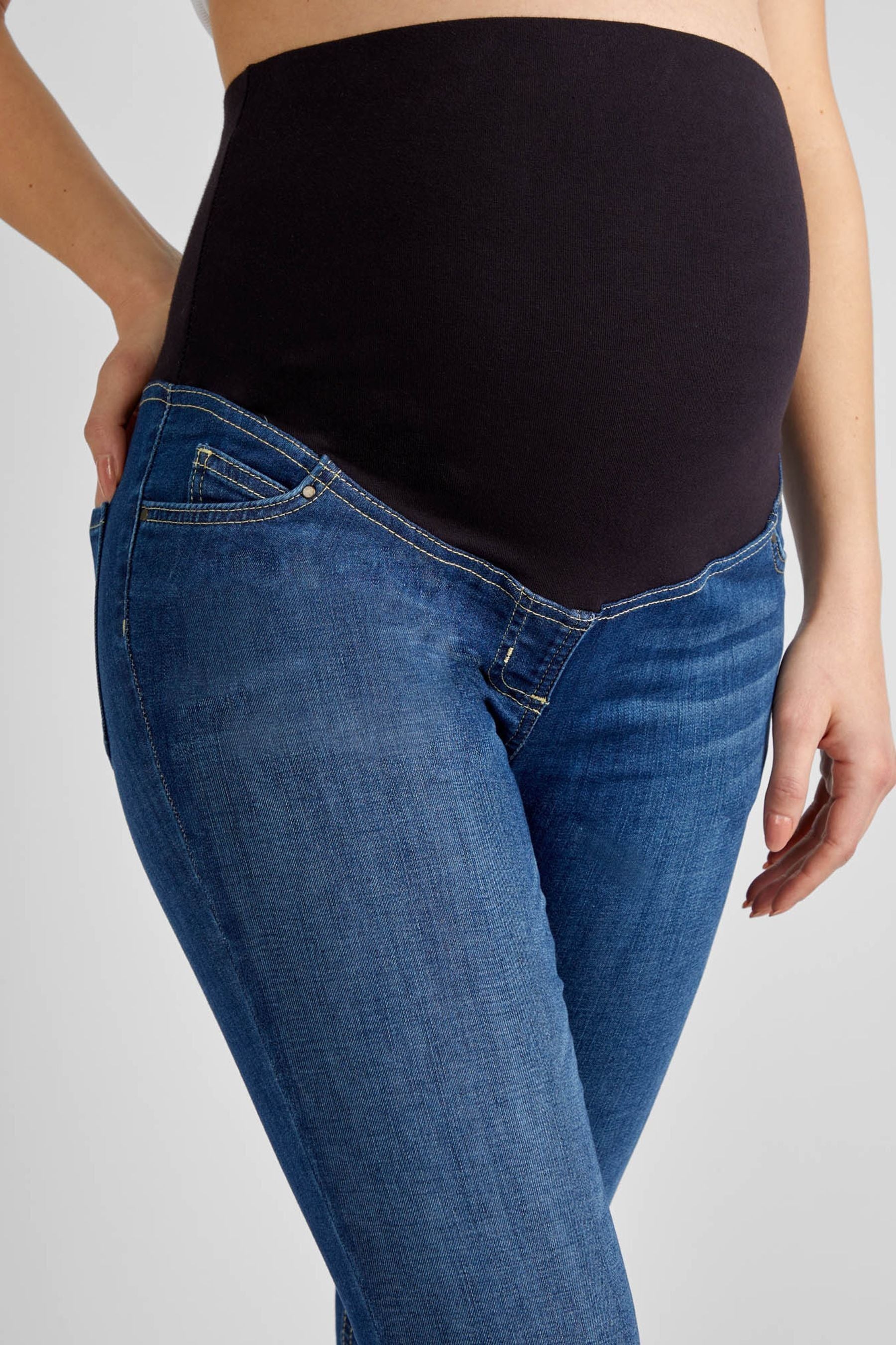 Dark Vintage Blue JoJo Maman Bébé Super Skinny Maternity Jeans