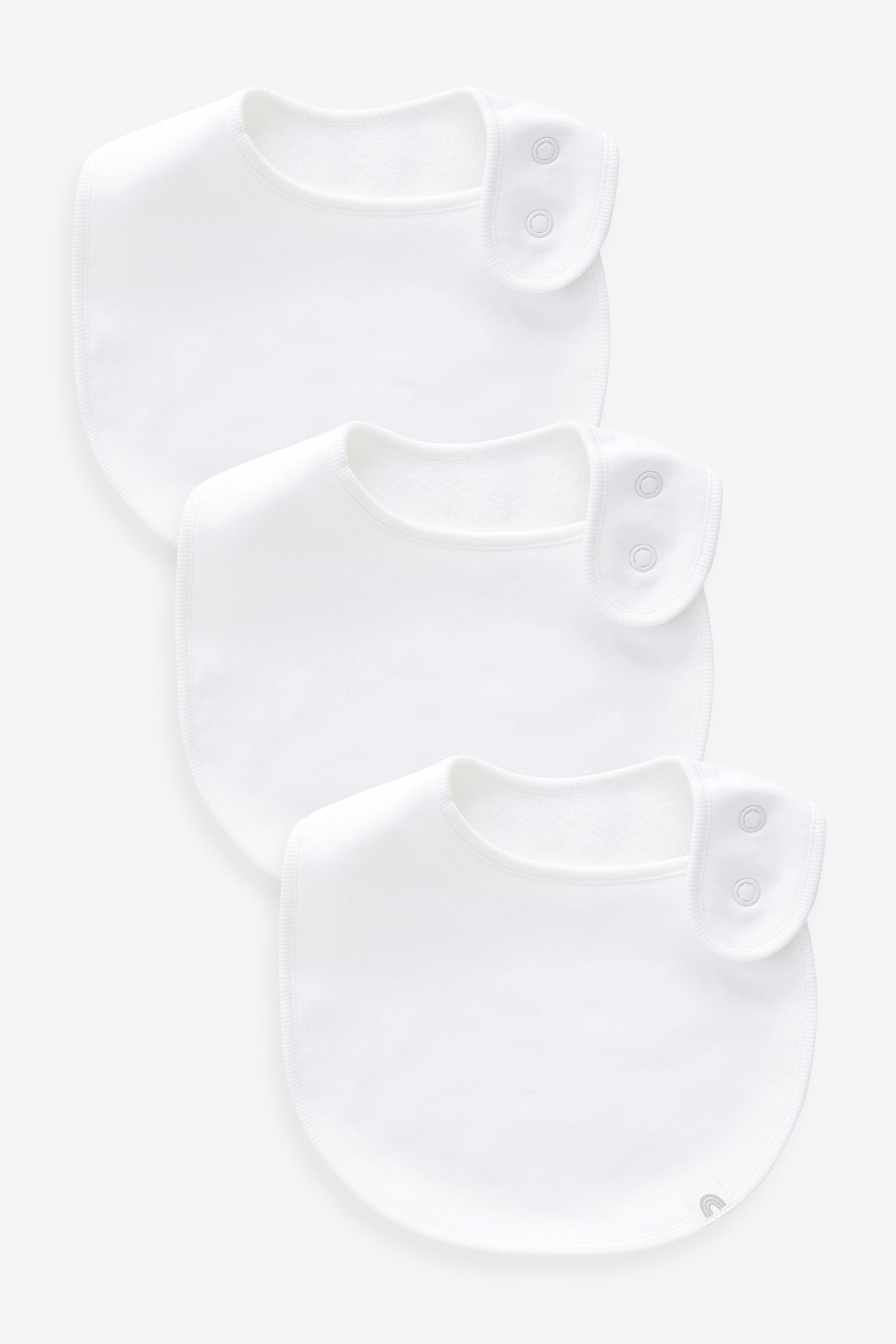 White Baby Regular Bibs 3 Pack