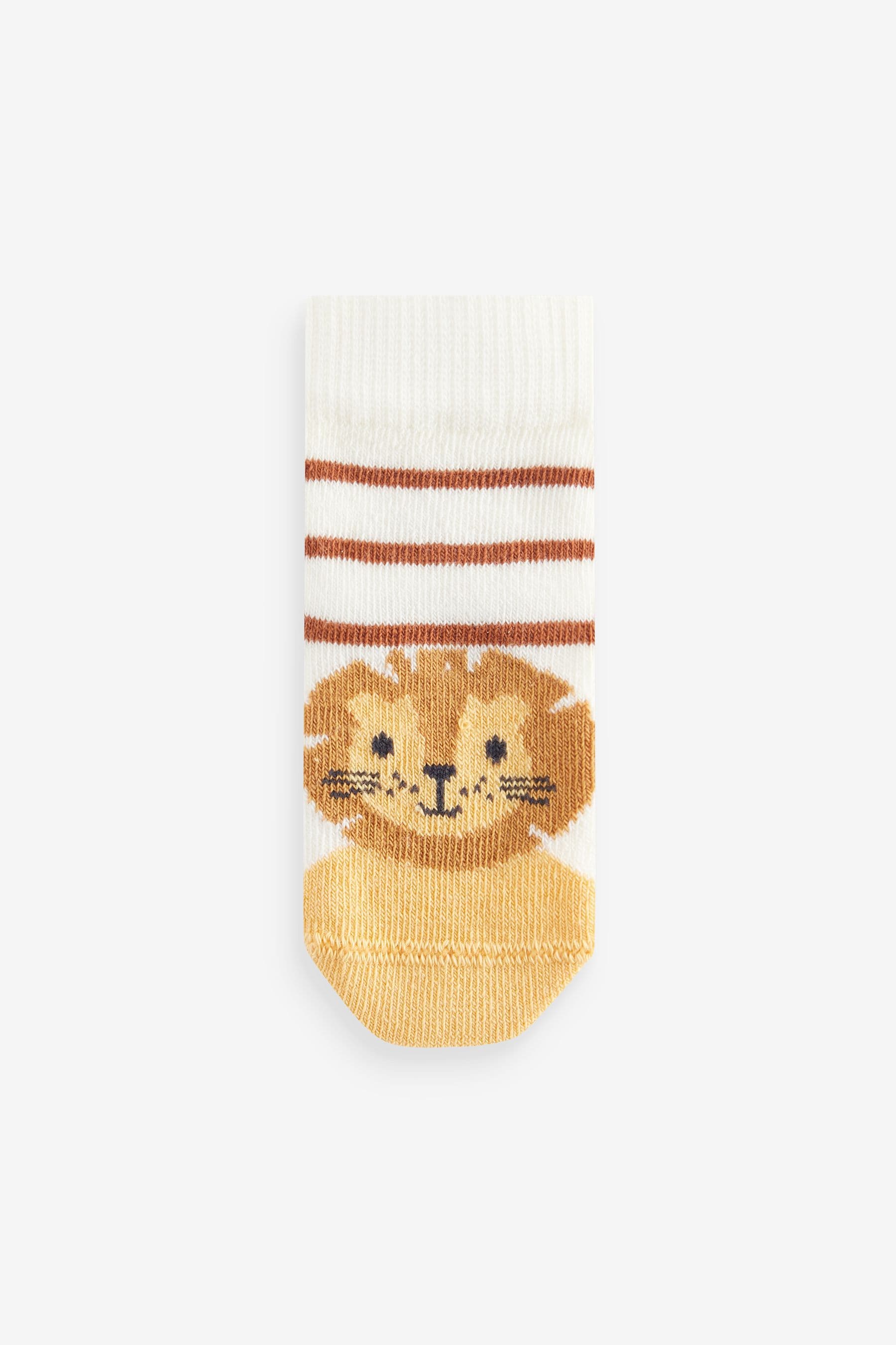 Brown/Cream Baby Socks 5 Pack (0mths-2yrs)