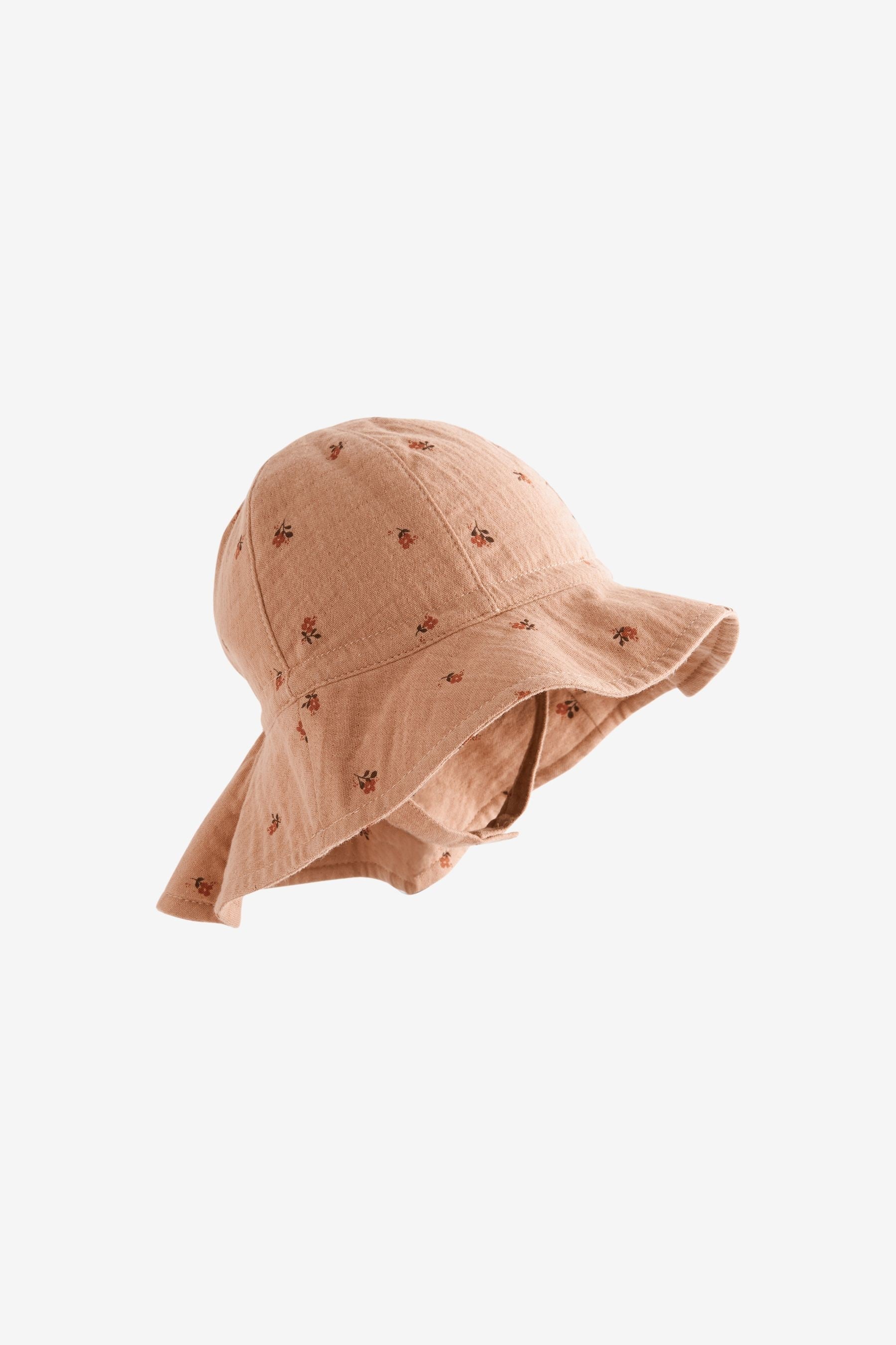 Disty Floral Baby Wide Brim Bucket Hat (0mths-2yrs)