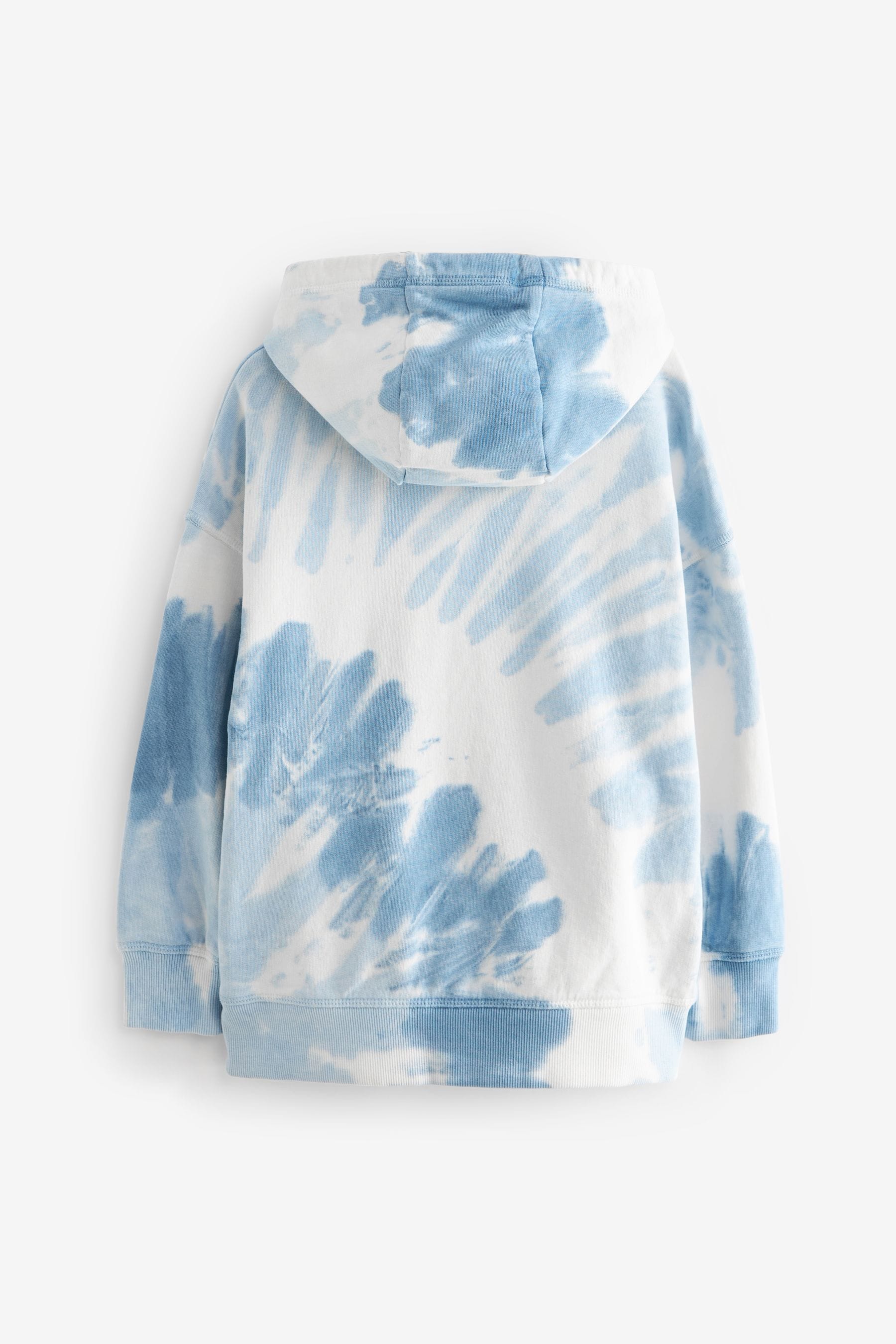 Blue 100% Cotton Tie Dye Hoodie (3-16yrs)