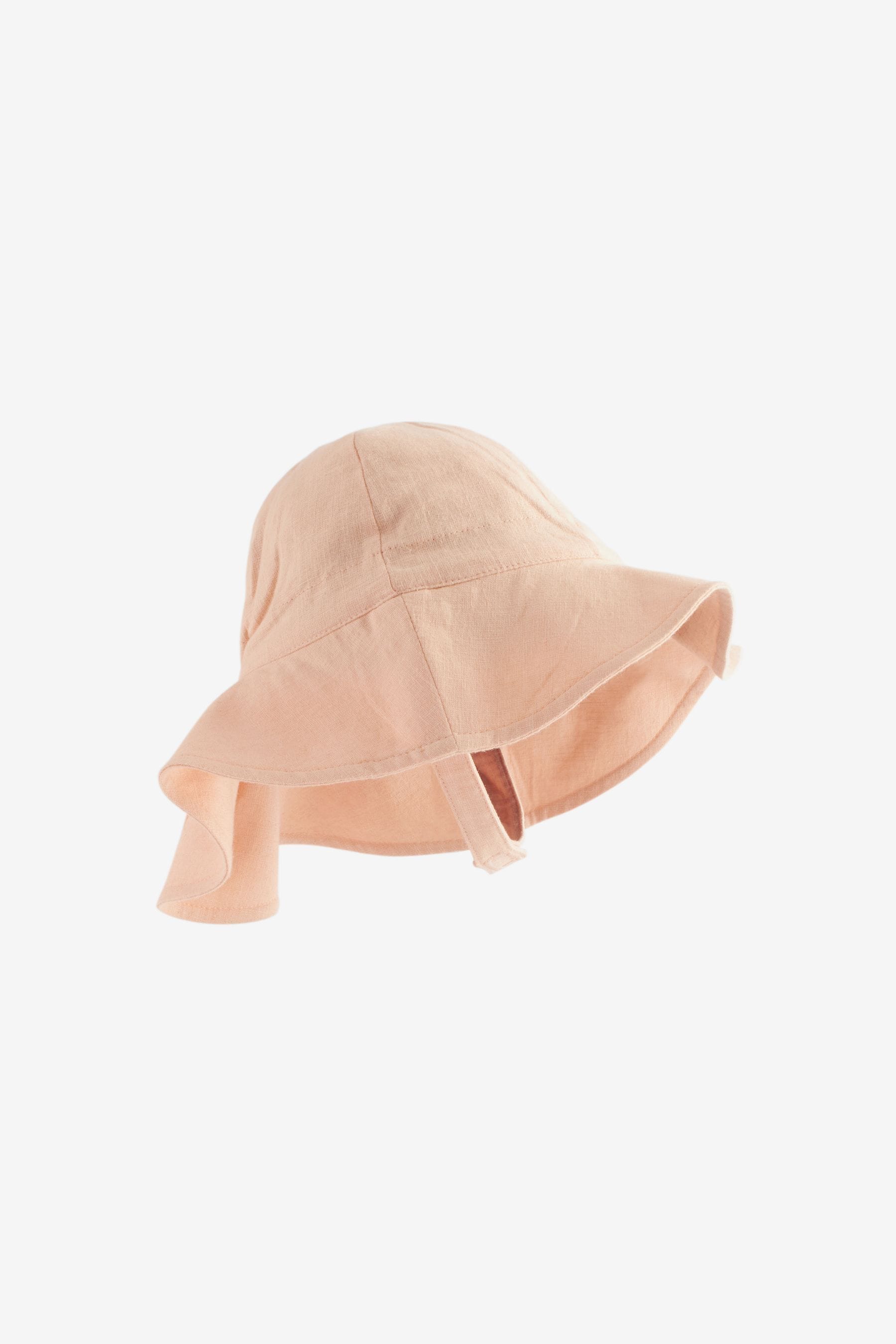 Apricot Pink Wide Brim Baby Hat (0mths-2yrs)