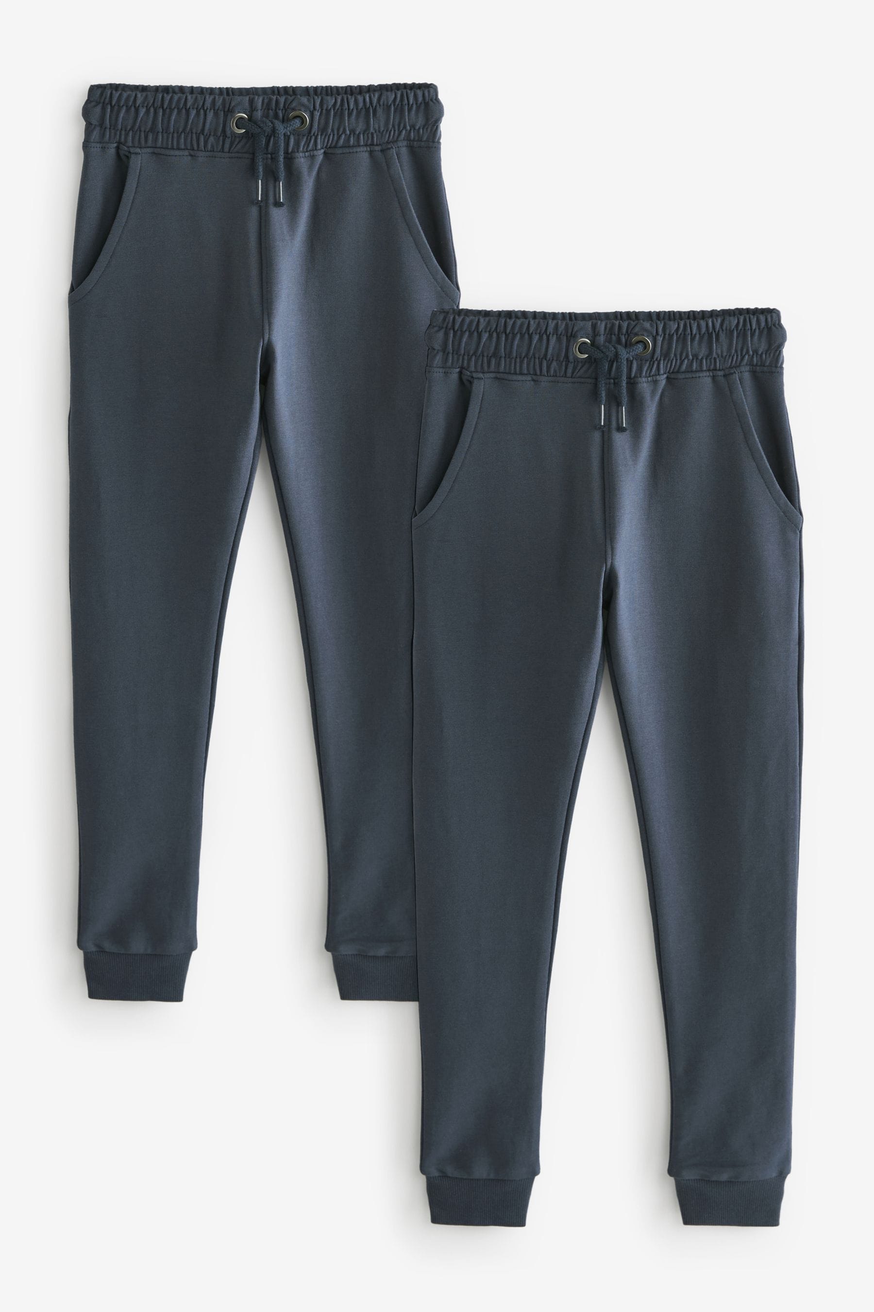 Navy Blue Skinny Fit Joggers 2 Pack (3-16yrs)