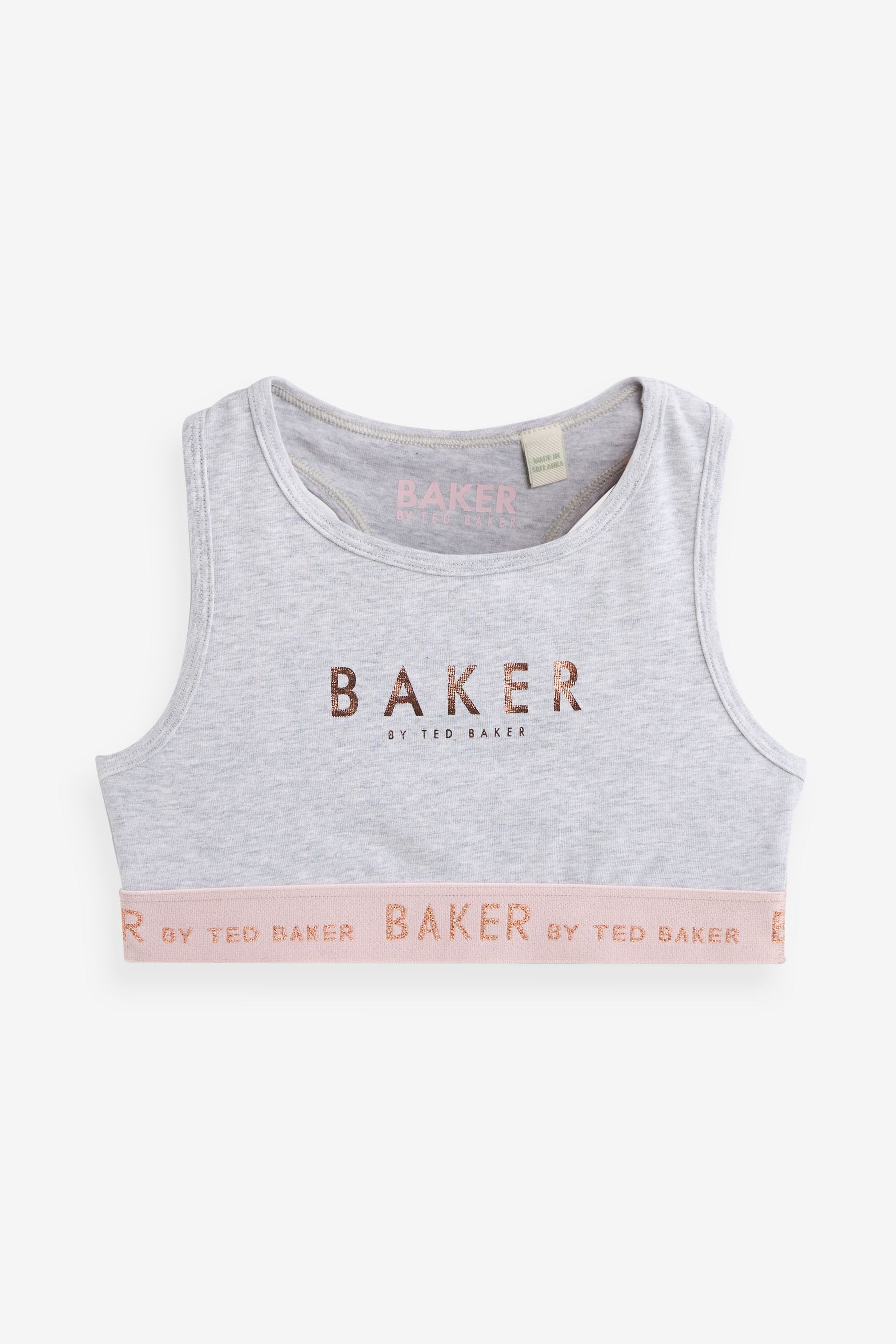 Black/Grey/Pink Baker by Ted Baker Crop Top 3 Pack