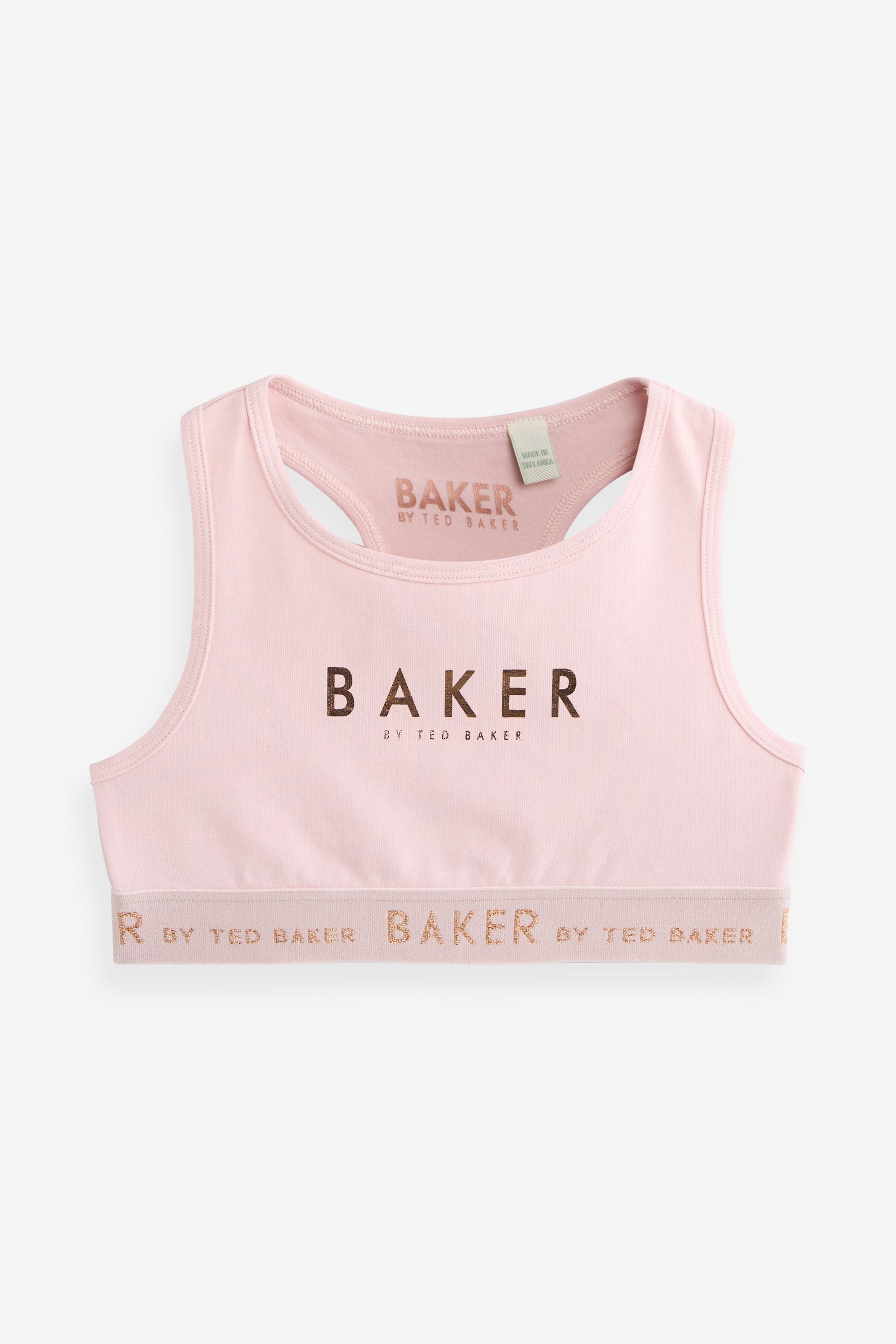 Black/Grey/Pink Baker by Ted Baker Crop Top 3 Pack