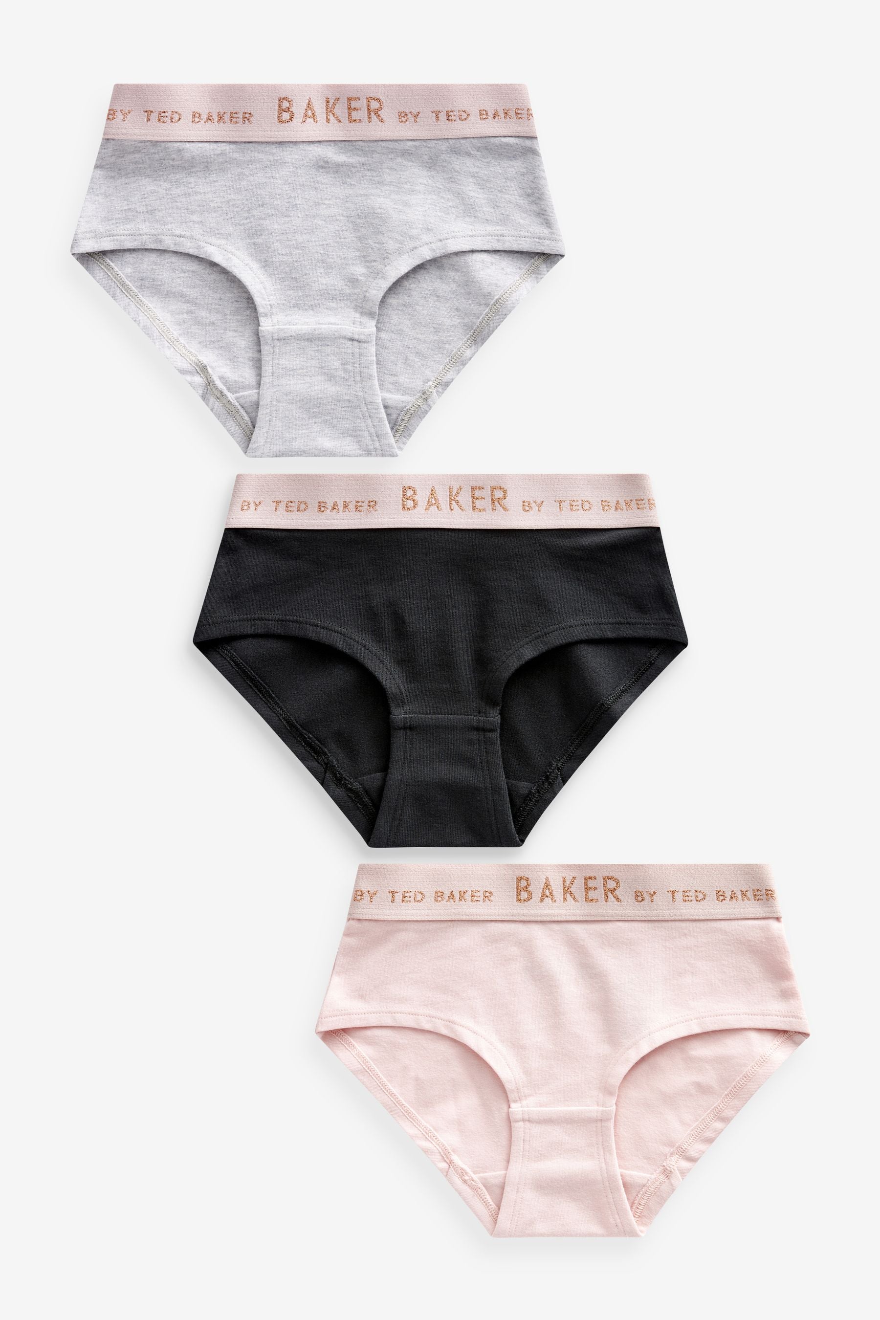 Black/Grey/Pink Baker by Ted Baker Briefs 3 Pack