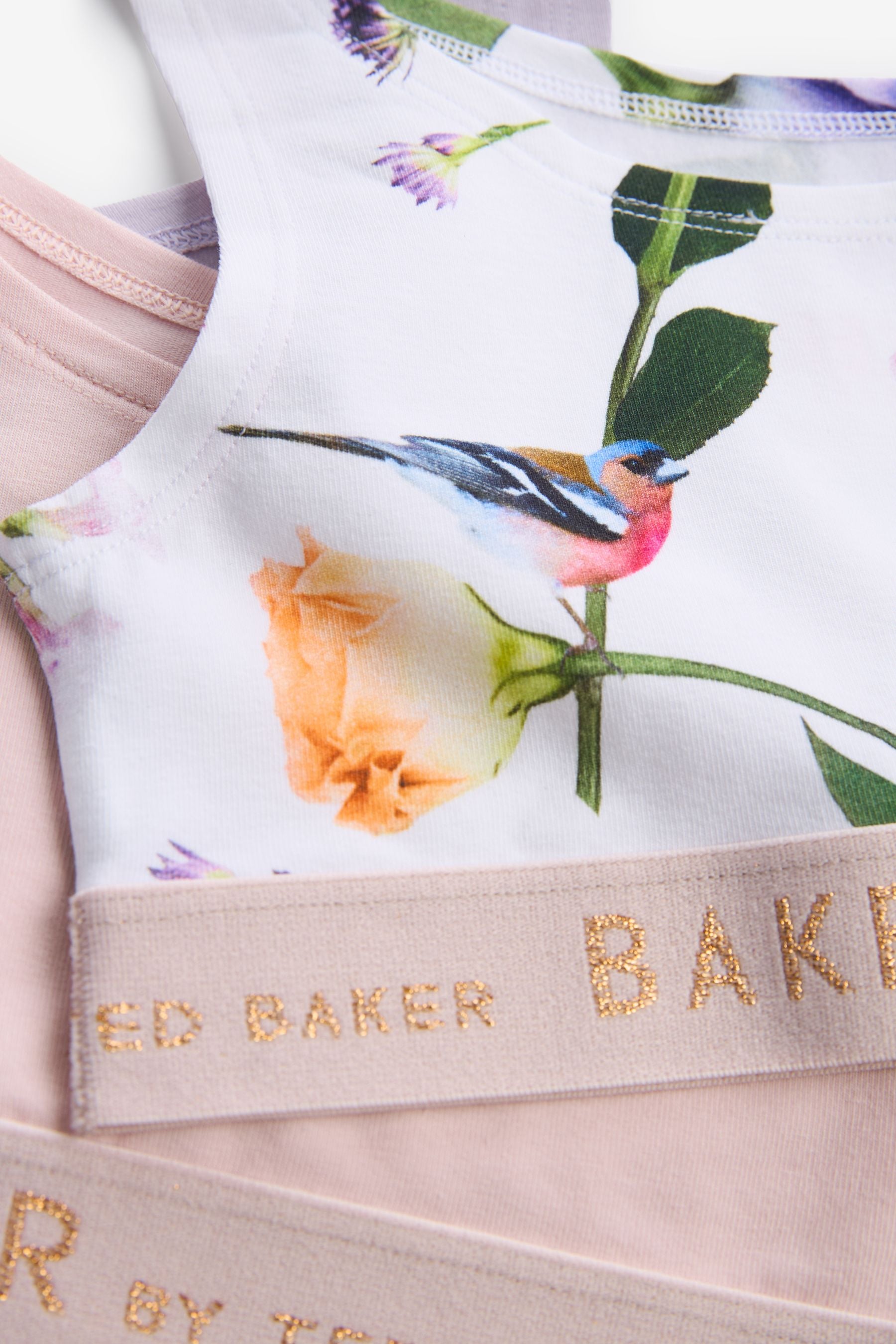 Pink/Lilac/White Baker by Ted Baker Crop Top 3 Pack