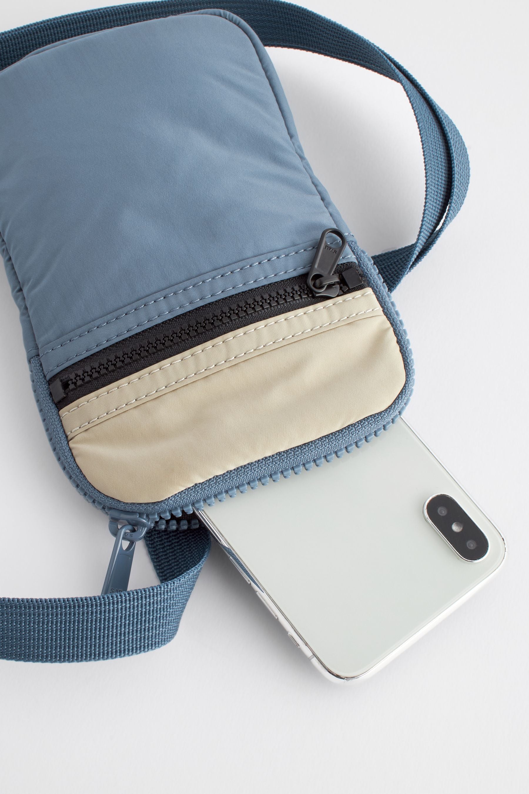 Blue Stone Colourblock Mobile Phone Bag