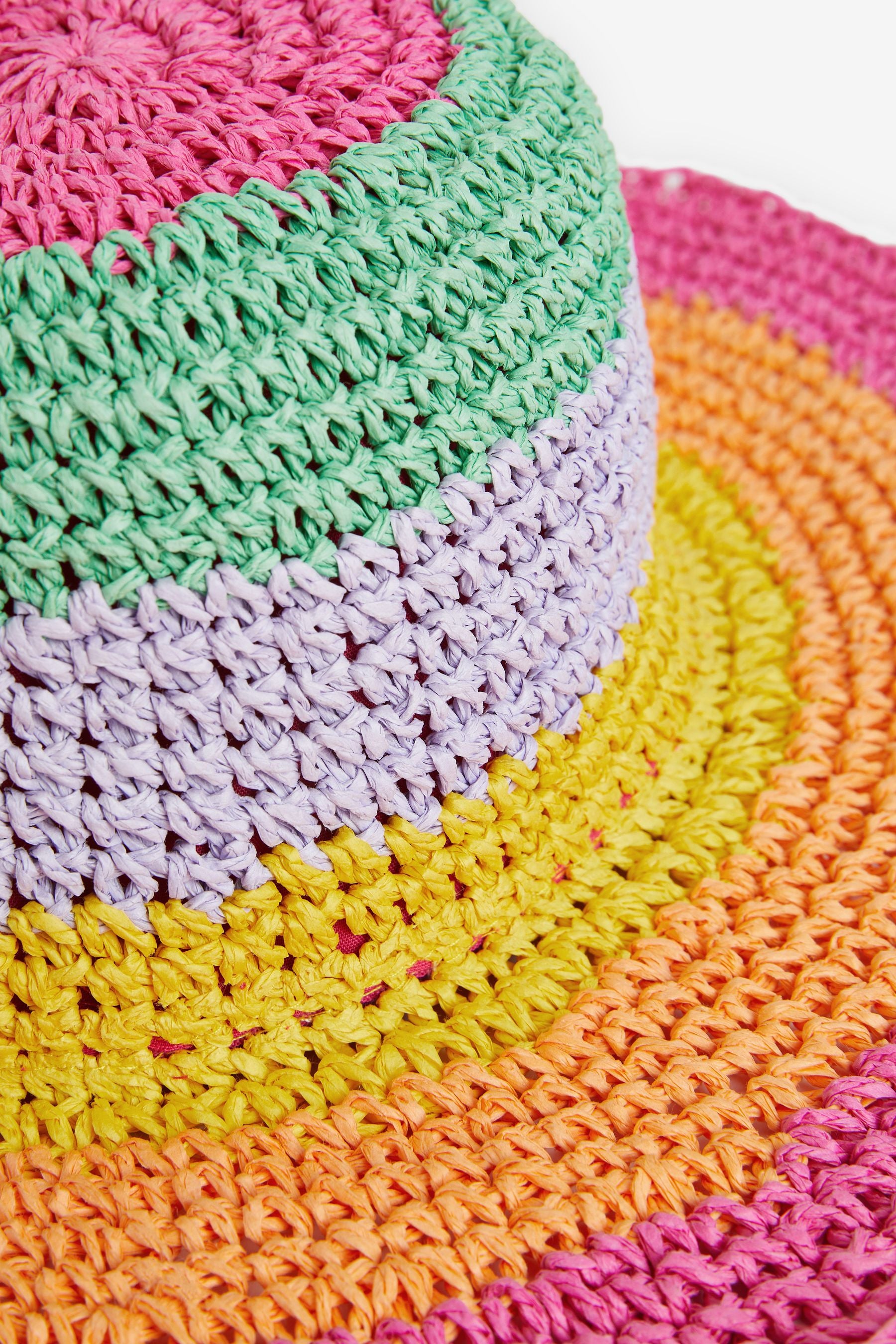 Multi Bright Wide Brim Hat (3-16yrs)